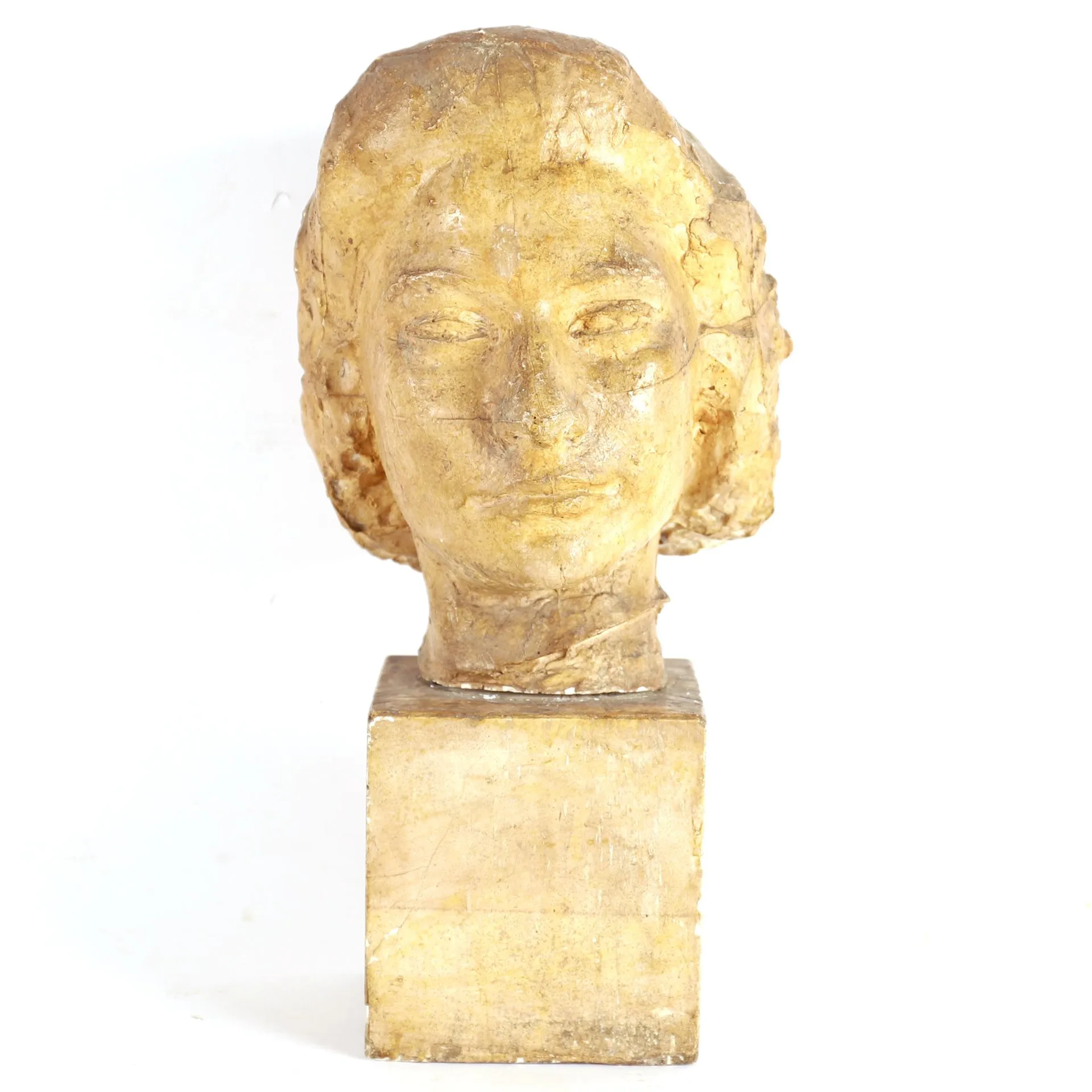 PLASTER "WOMAN'S HEAD" attributed to Antoniucci Voltigerno, - Lot 259