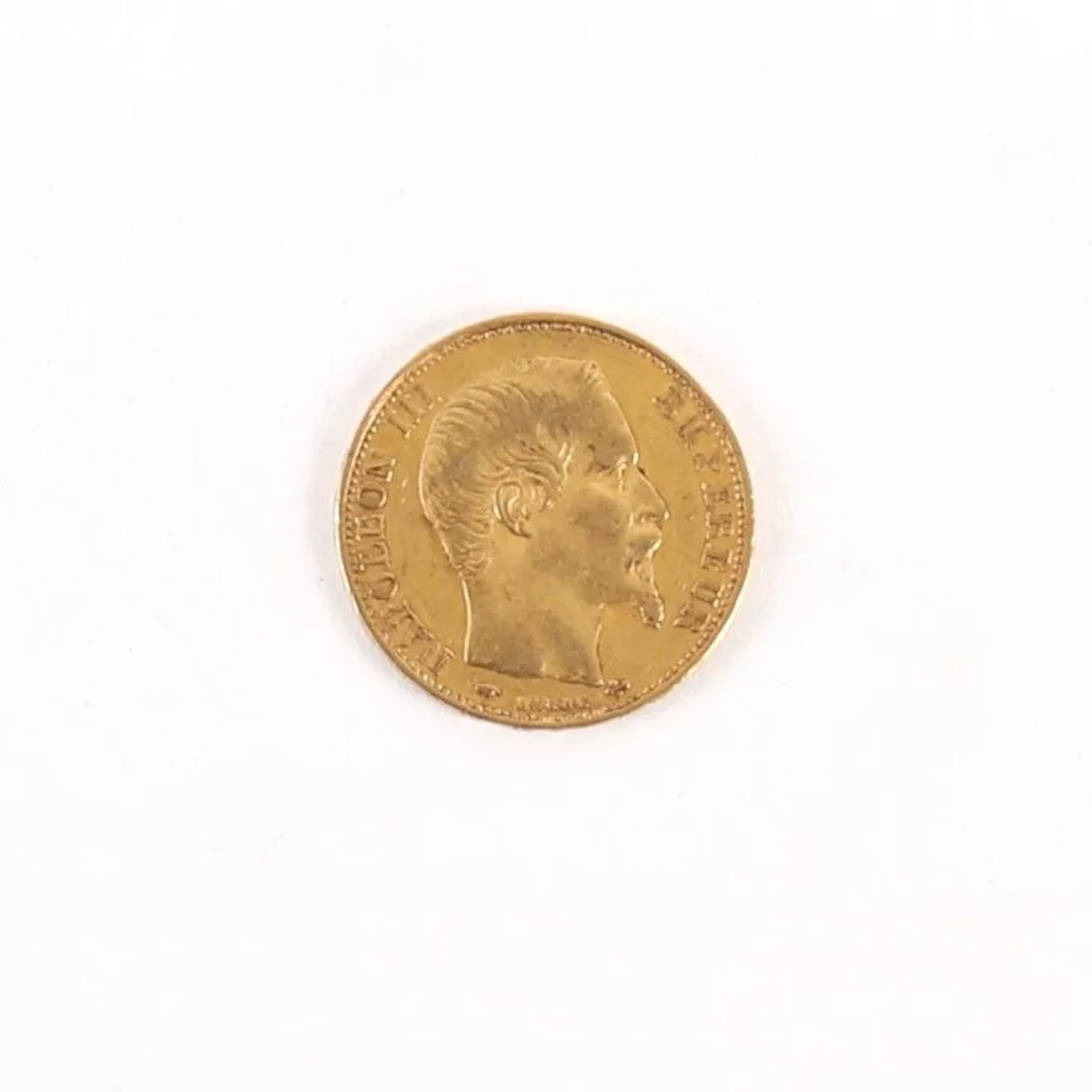 20 FRANCS NAPOLEON III GOLD COIN, 1857 - Lot 69
