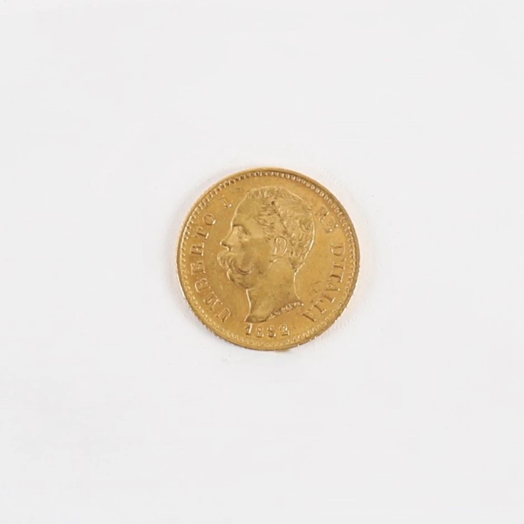 20 LIRE GOLD COIN, UMBERTO I, 1882 - Lot 88