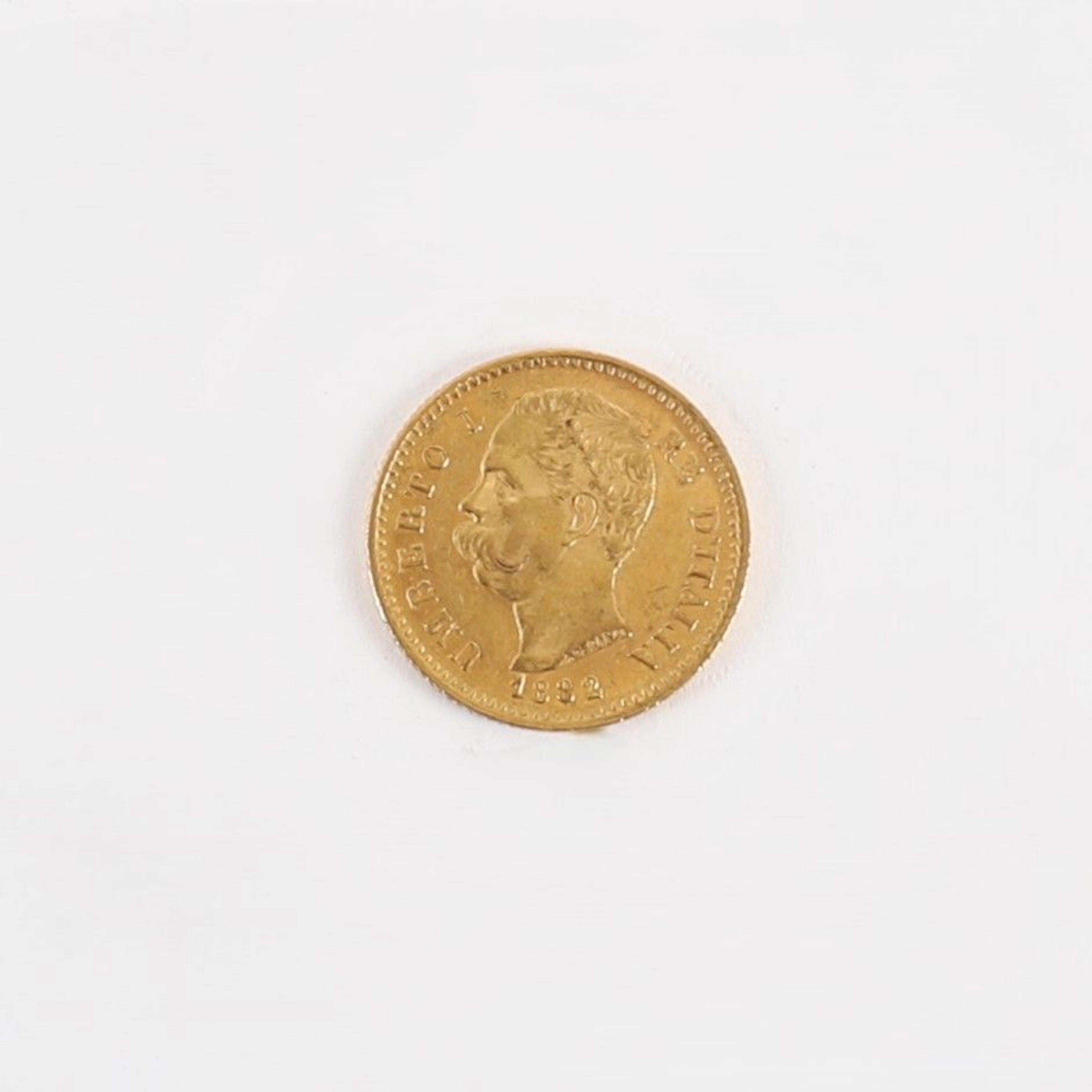 20 LIRE GOLD COIN, UMBERTO I, 1882 - Lot 88