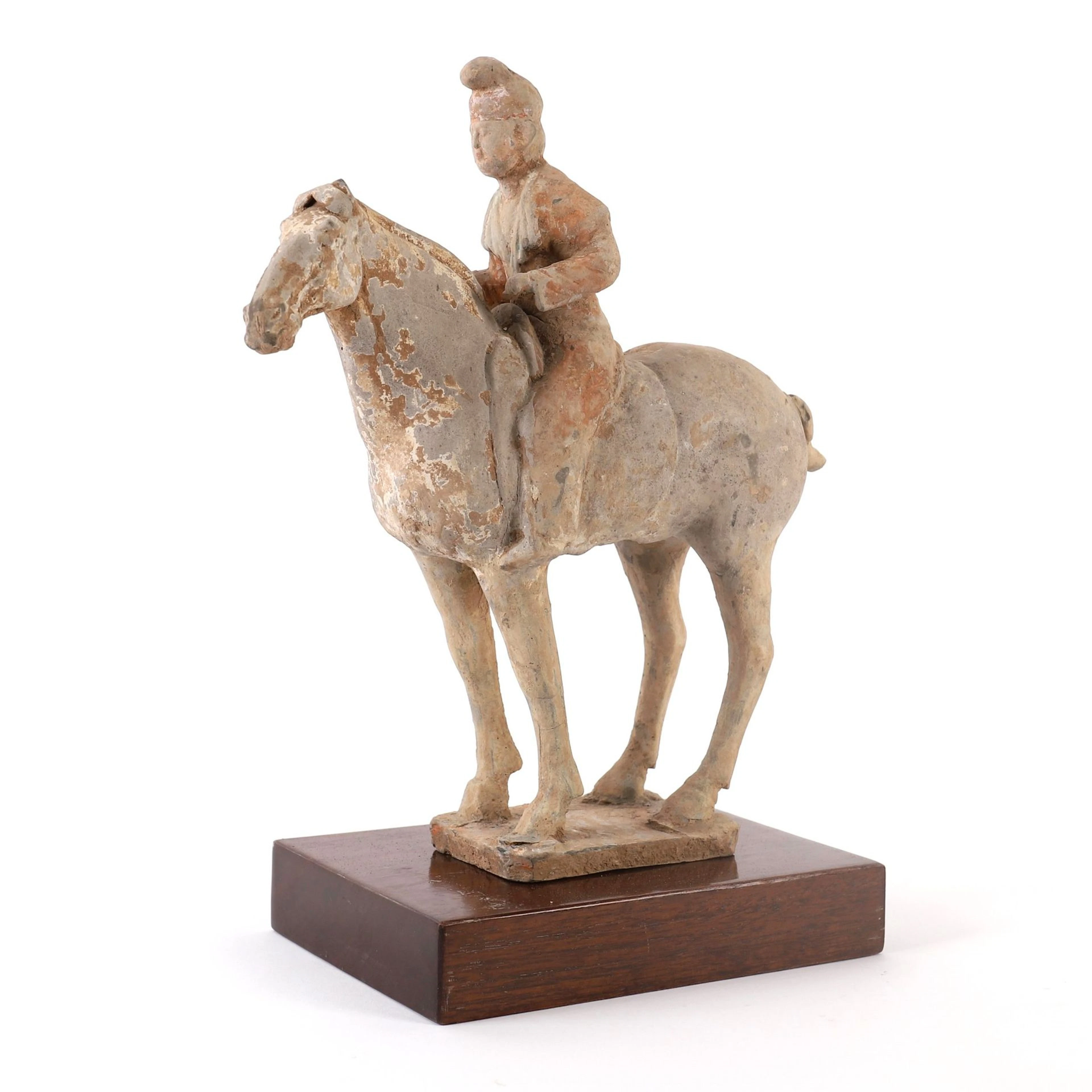 "HORSE RIDER" SCULPTURE, TANG DYNASTY, CHINA (618–907) - Lot 255