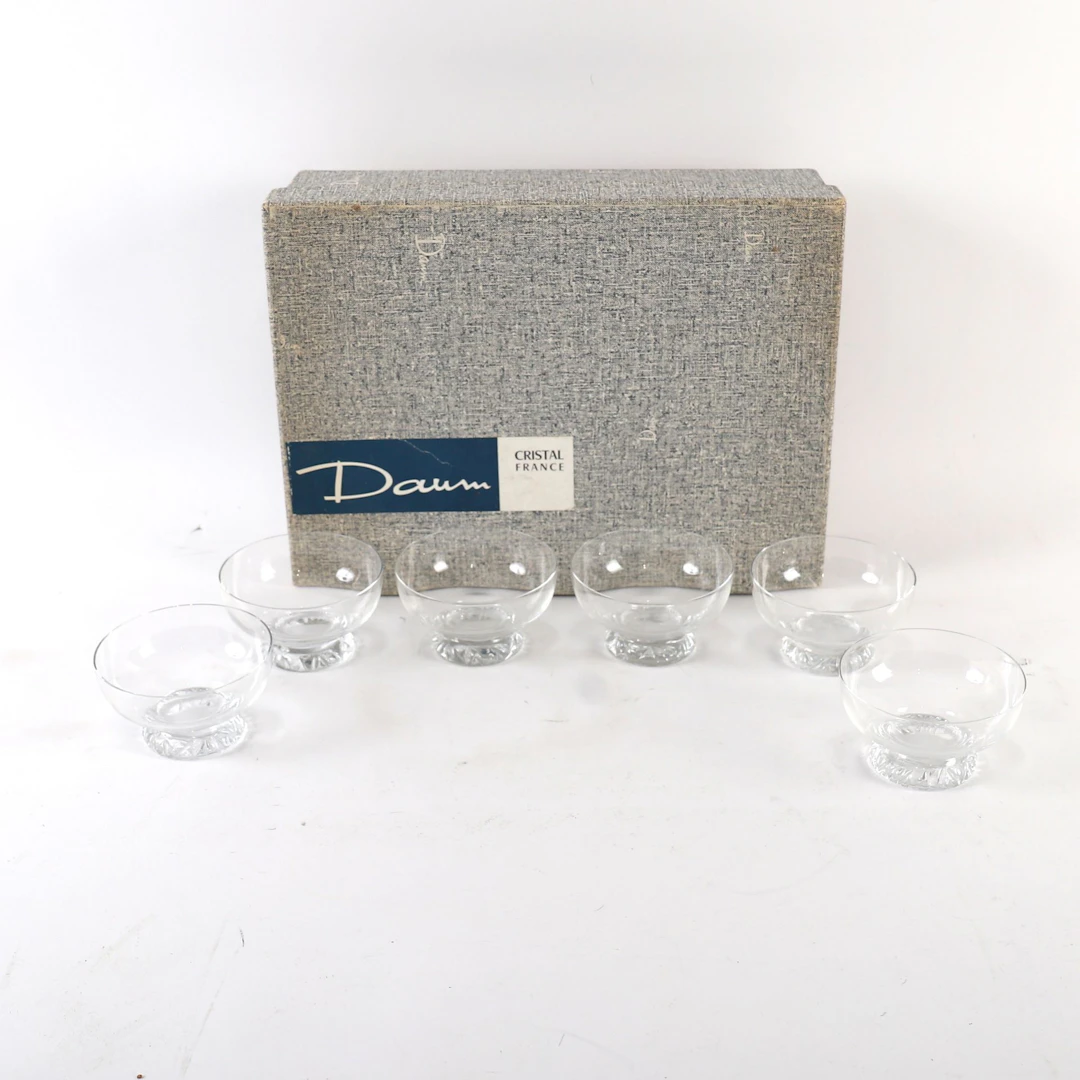SET OF SIX "KIM" DESSERT GLASSES, DAUM France - Lot 212