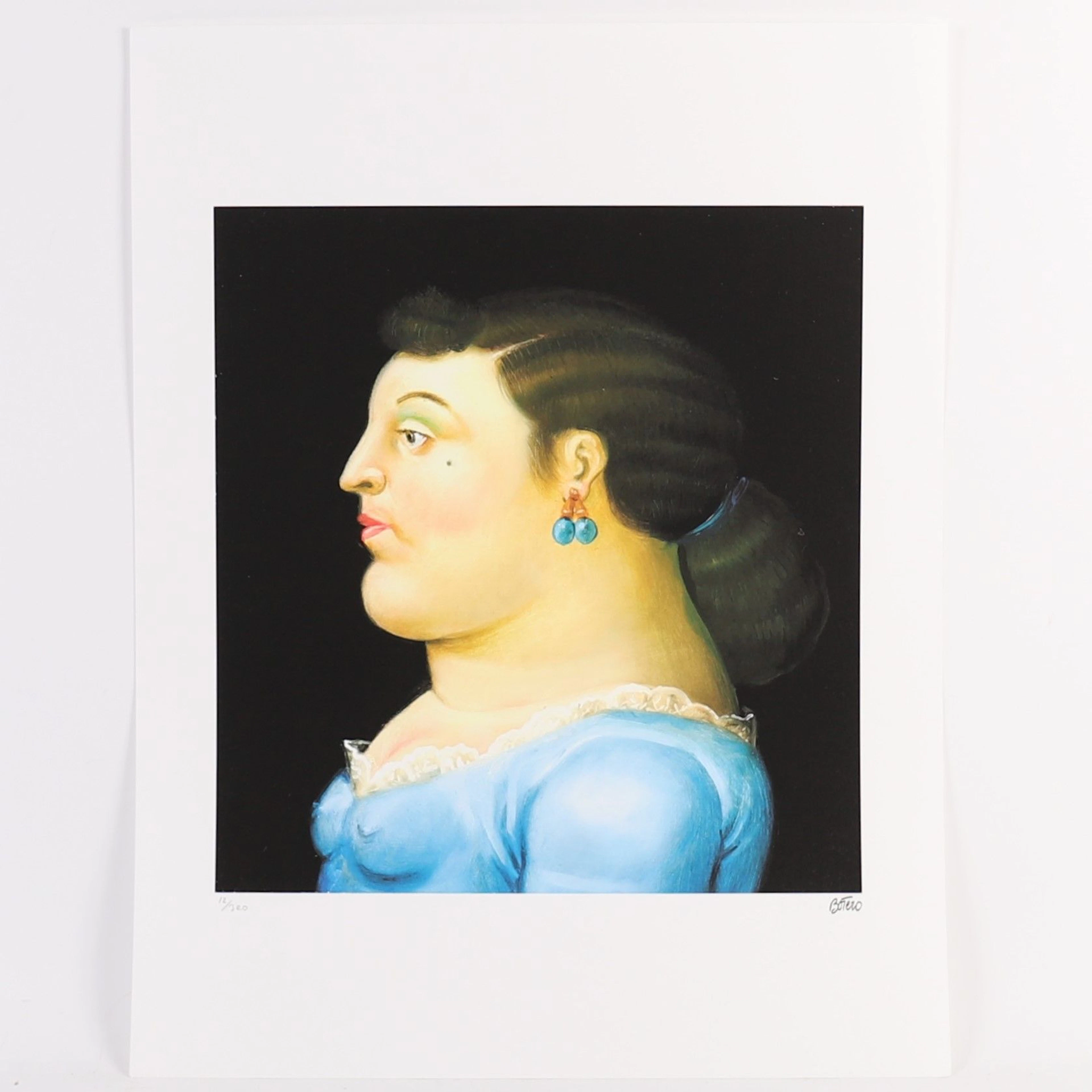 ARTWORK "WOMAN IN PROFILE" Based on a work by Fernando BOTER - Lot 139