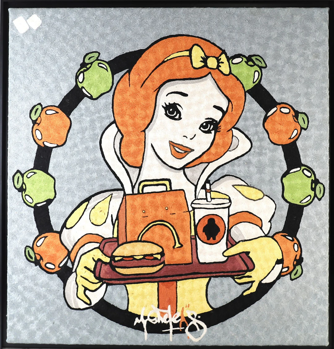 EMBROIDERY "LE DERNIER MENU" BY MR ONETEAS (1984) FOR BRODLI - Lot 306