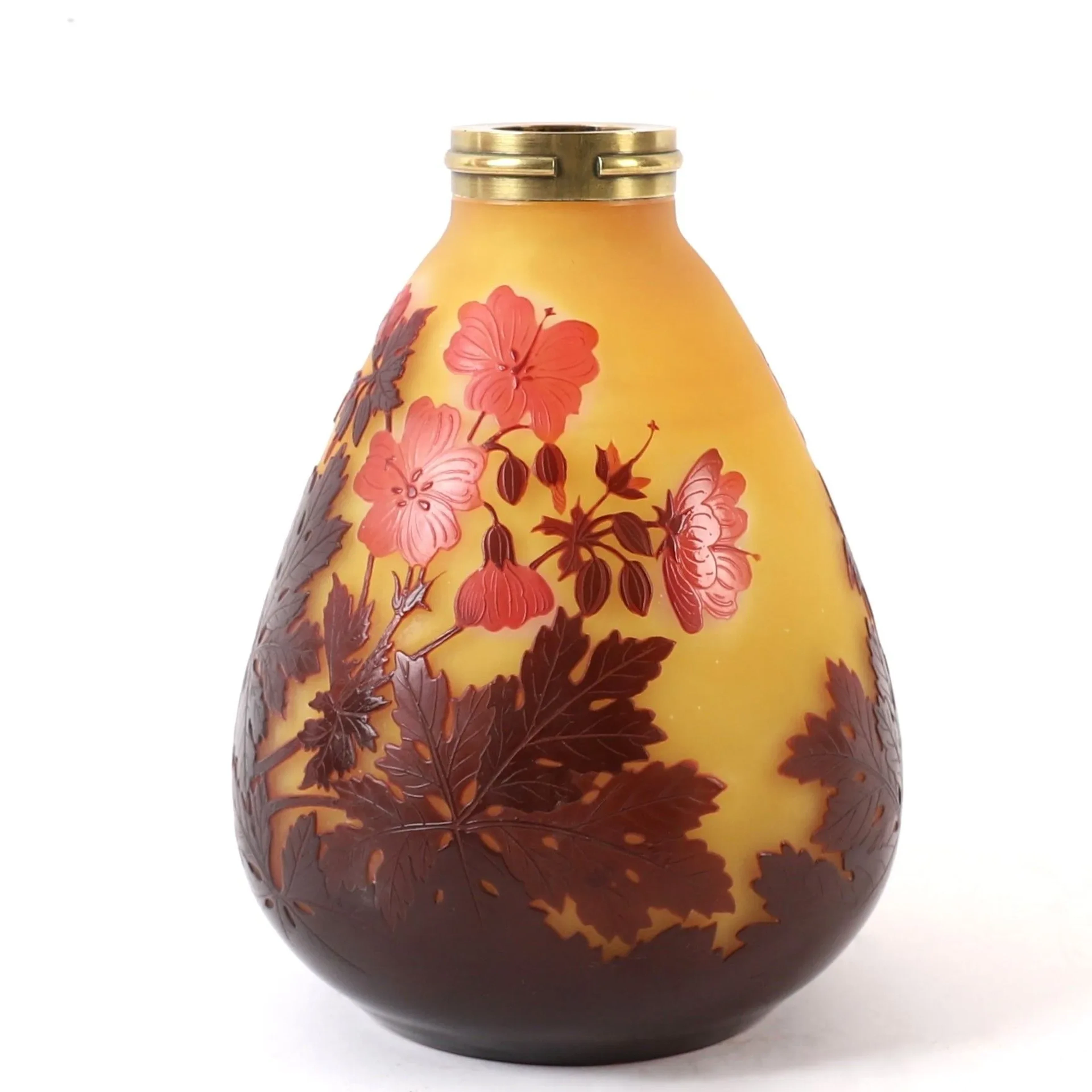 "CLÉMENTIS" BALL VASE, CRISTALLERIE DE GALLÉ, NANCY - Lot 199