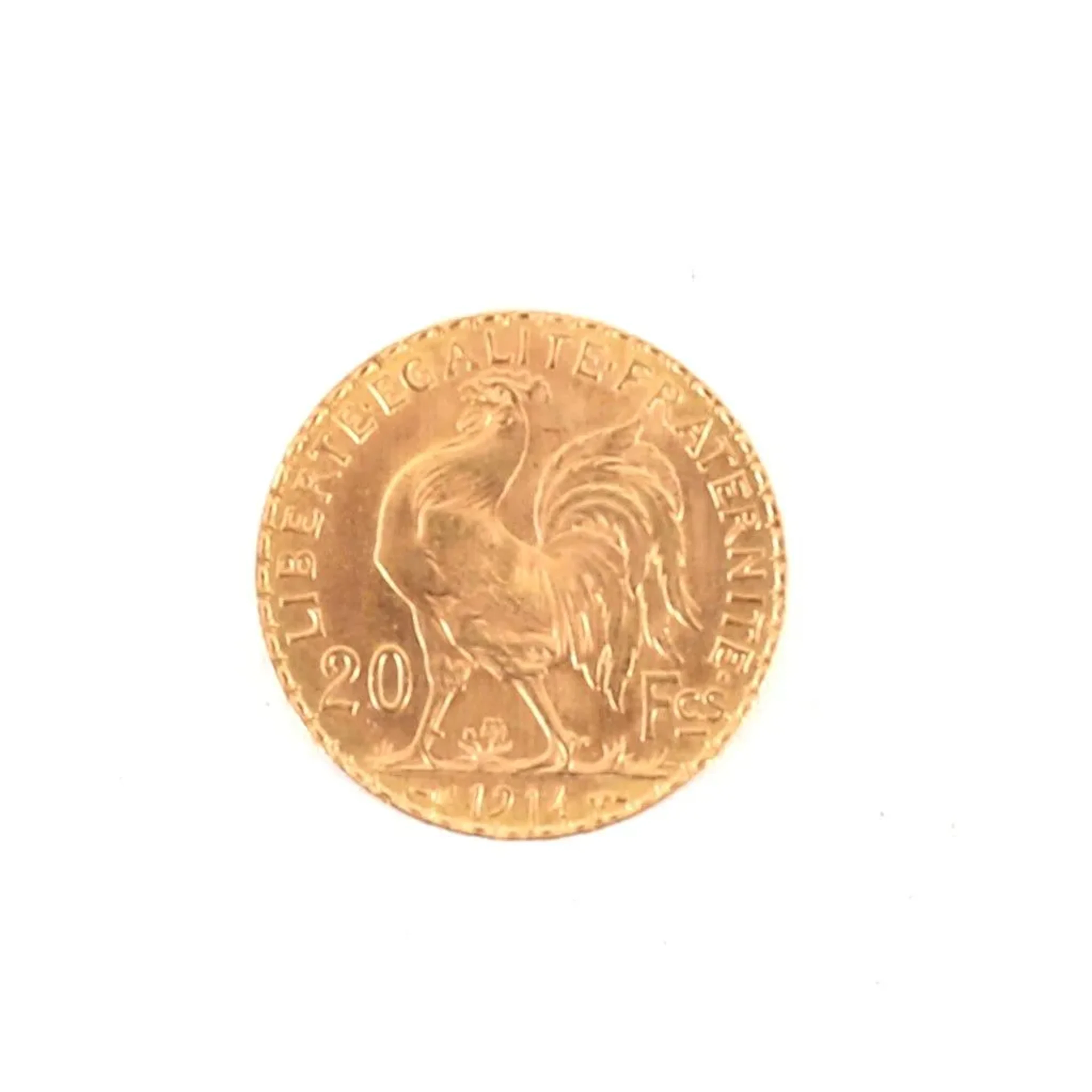 1914 20-FRANC GOLD COIN WITH ROOSTER - Lot 63