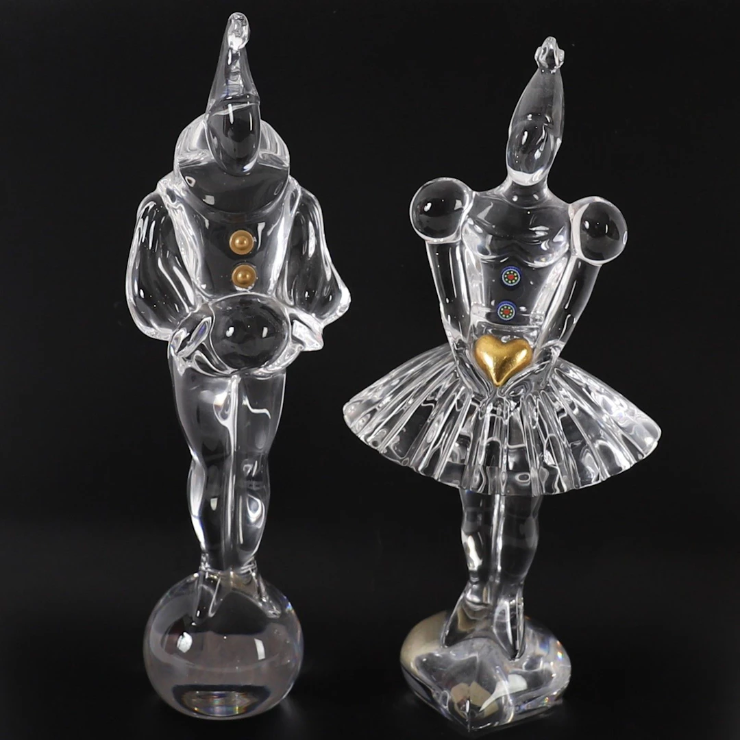 PAIR OF SCULPTURES "PIERROT ET COLOMBINE" by Jean BOGGIO (19 - Lot 151