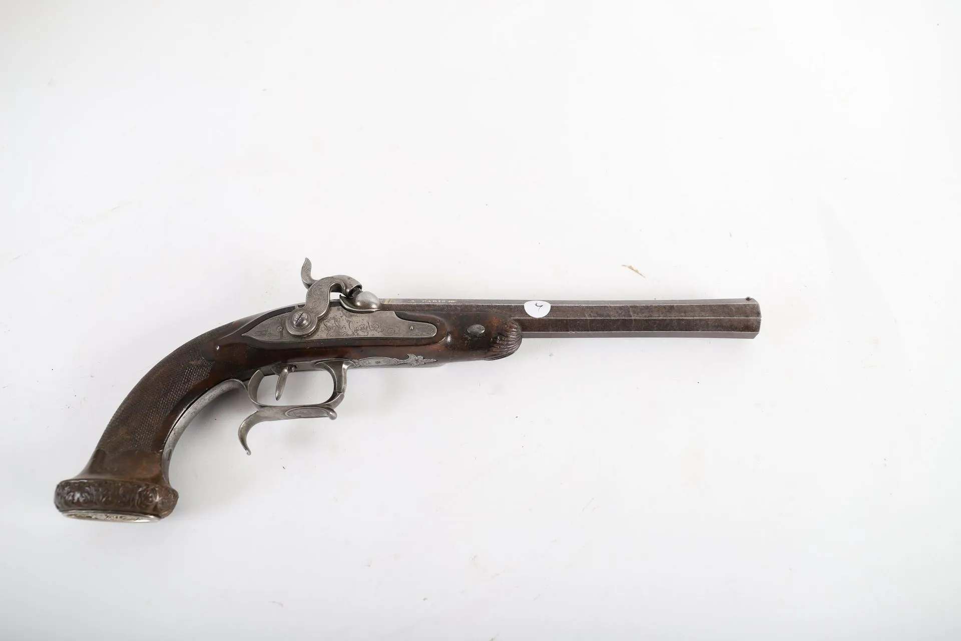 France- PERCUSSION PISTOL BY GOSSET A PARIS, circa 1830. - Lot 34