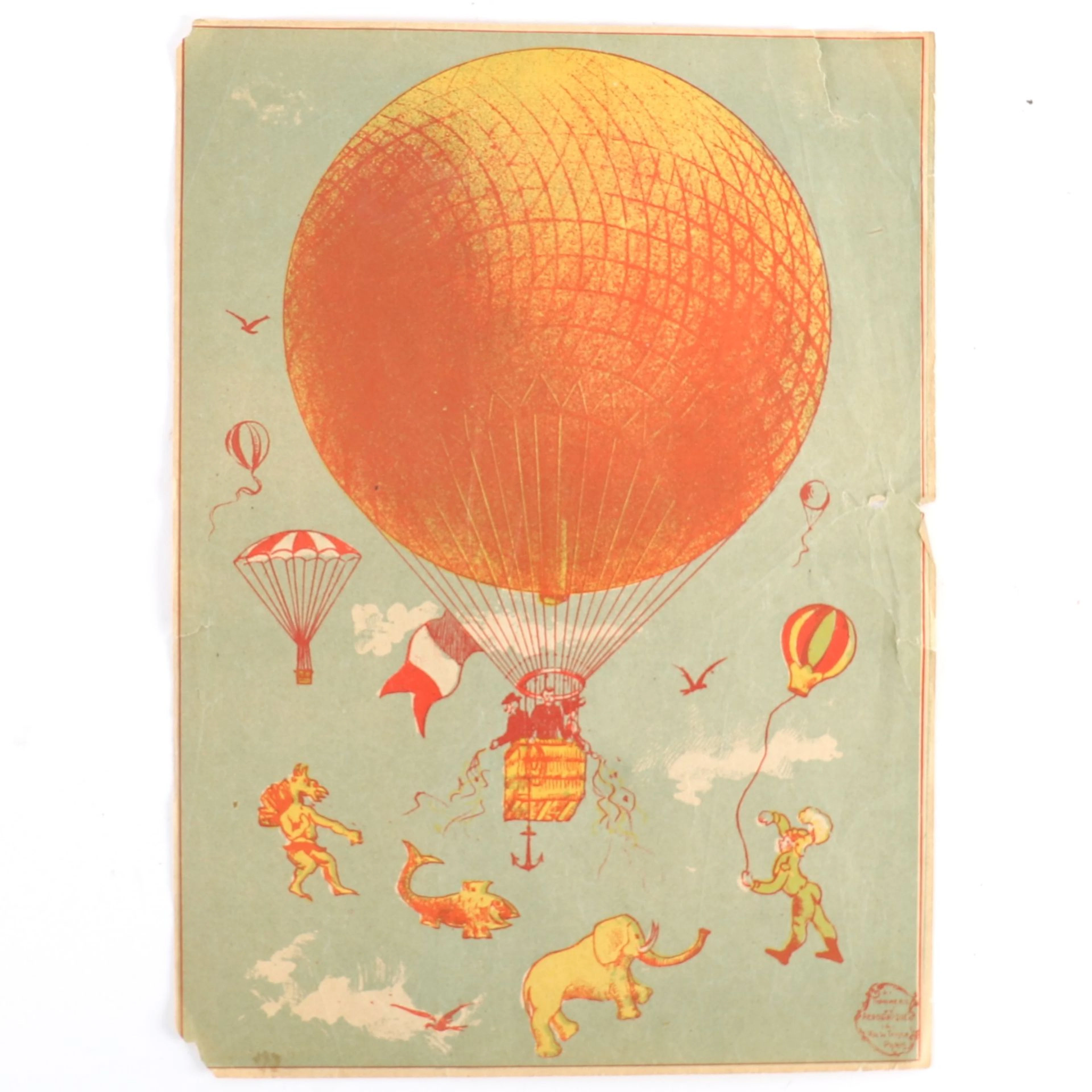 ANTIQUE AEROSTATION ADVERTISING POSTER - Lot 138