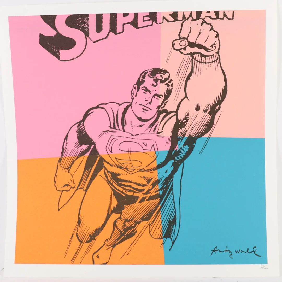 BASED ON A LITHOGRAPH, "SUPERMAN, 1980," BY ANDY WARHOL (192 - Lot 259
