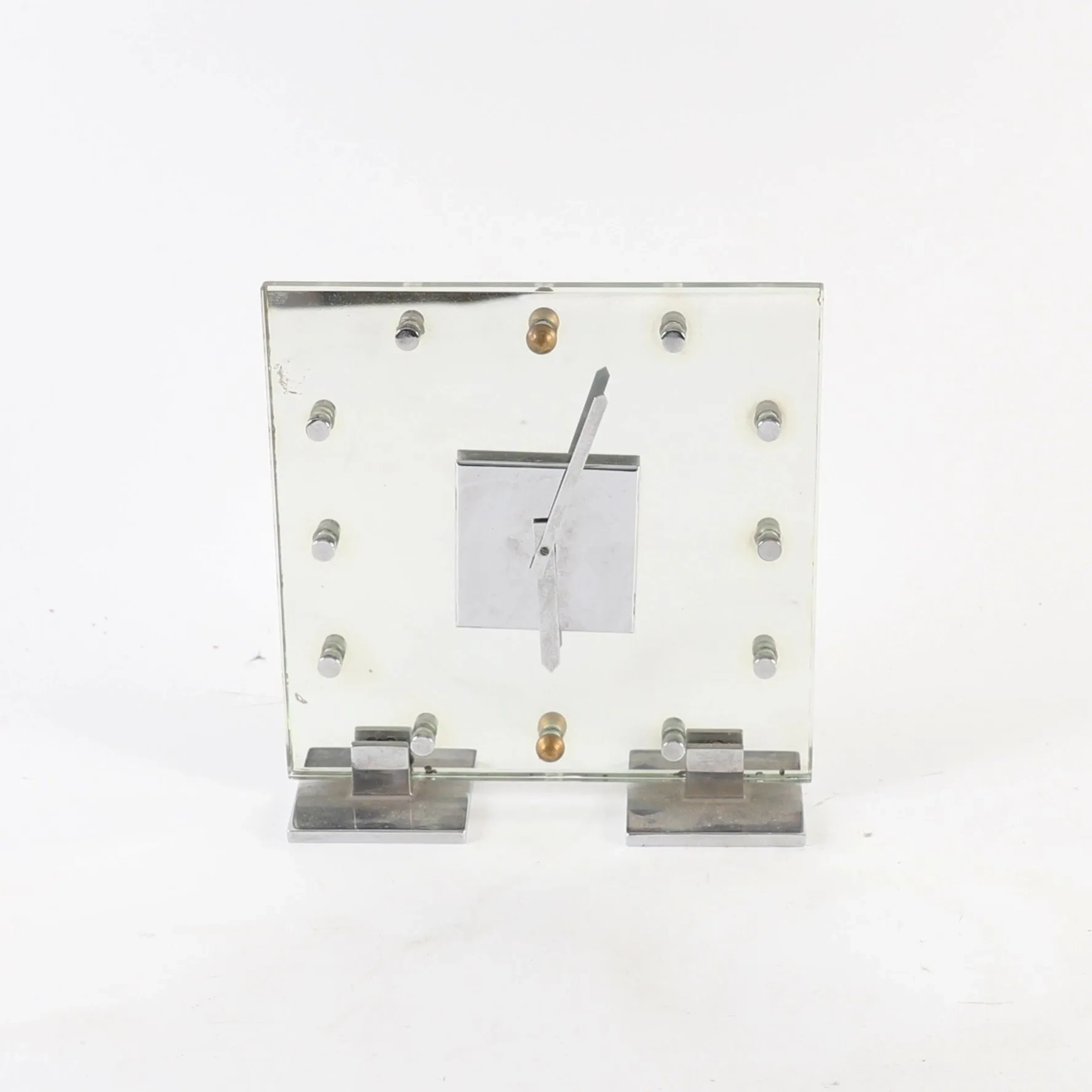 ART DECO METAL CLOCK, 20TH CENTURY - Lot 265