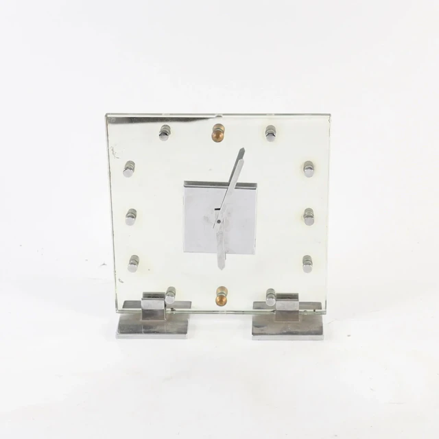 ART DECO METAL CLOCK, 20TH CENTURY - Lot 265
