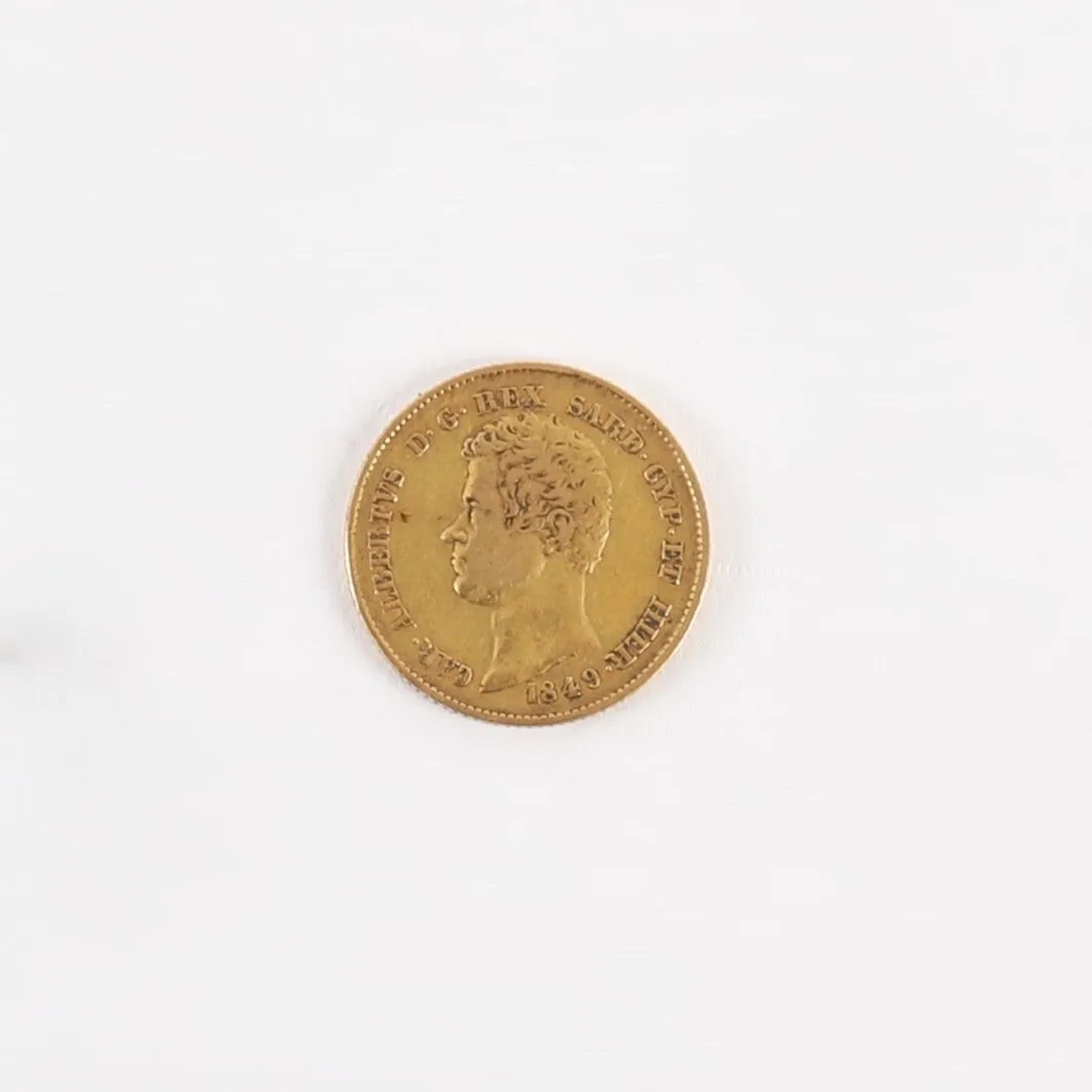 20 LIRE CHARLES-ALBERT GOLD COIN, 1849 - Lot 86