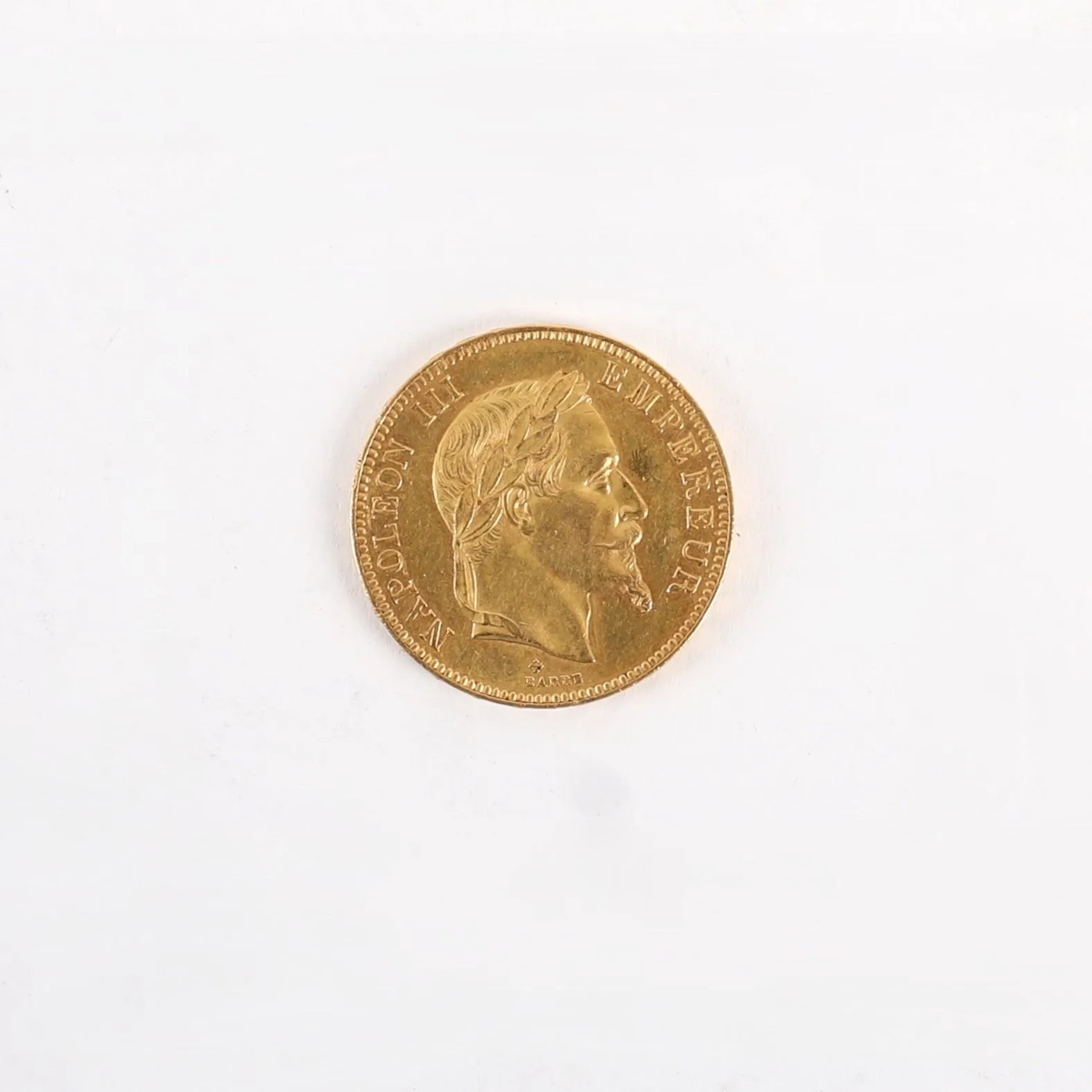 100 FRANCS NAPOLEON III LAUREL-CROWNED HEAD GOLD COIN, 1866 - Lot 78