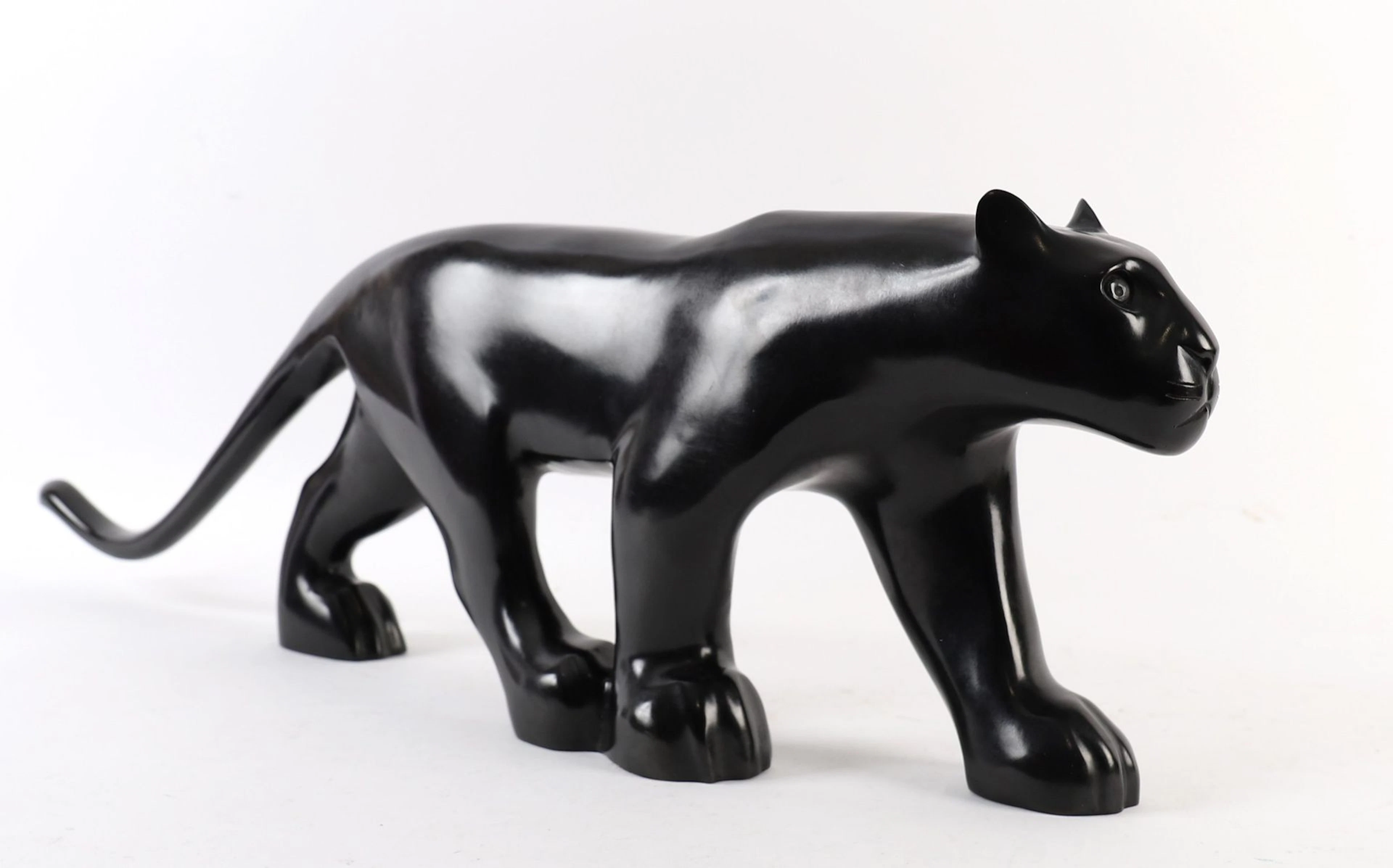 IMPORTANT ANIMAL BRONZE "WALKING BLACK PANTHER" by François - Lot 171