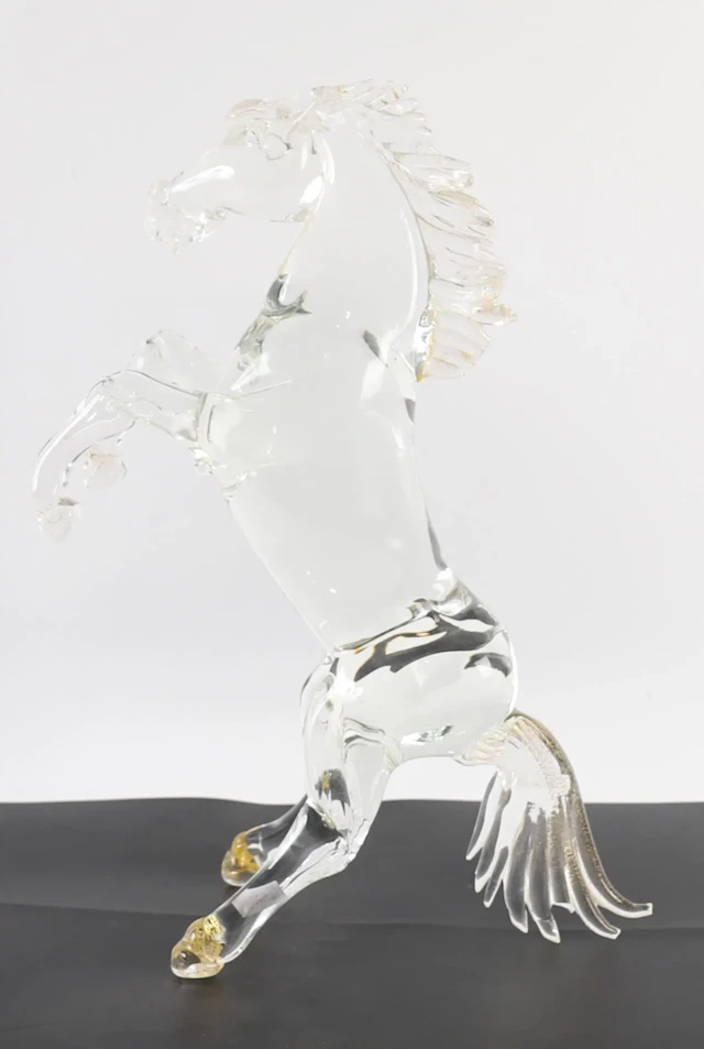 SCULPTURE "REARING HORSE" by Mario BADIOLI (1940), MURANO - Lot 216