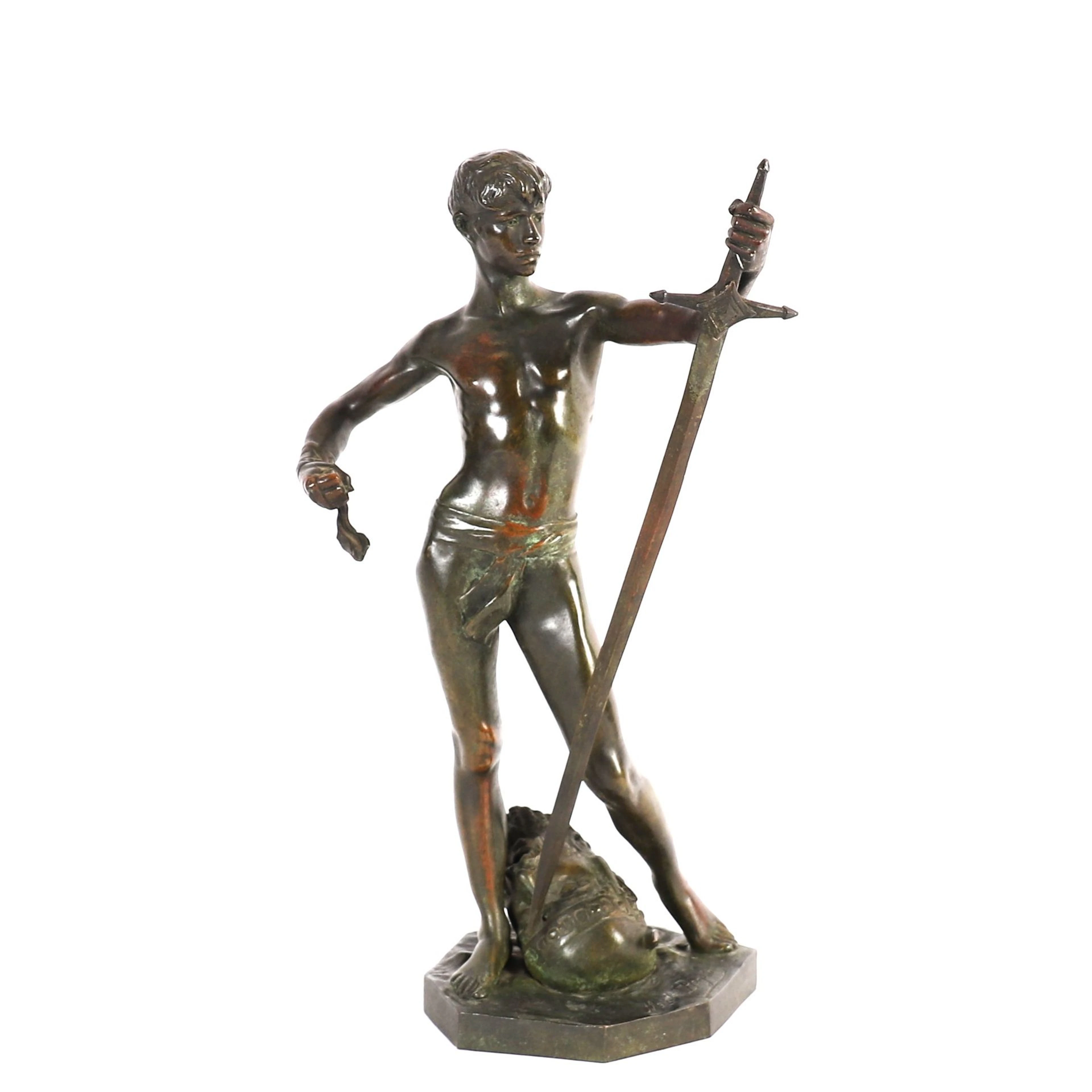 DAVID" SCULPTURE after Michel Léonard BÉGUINE (1855-1929) - Lot 281