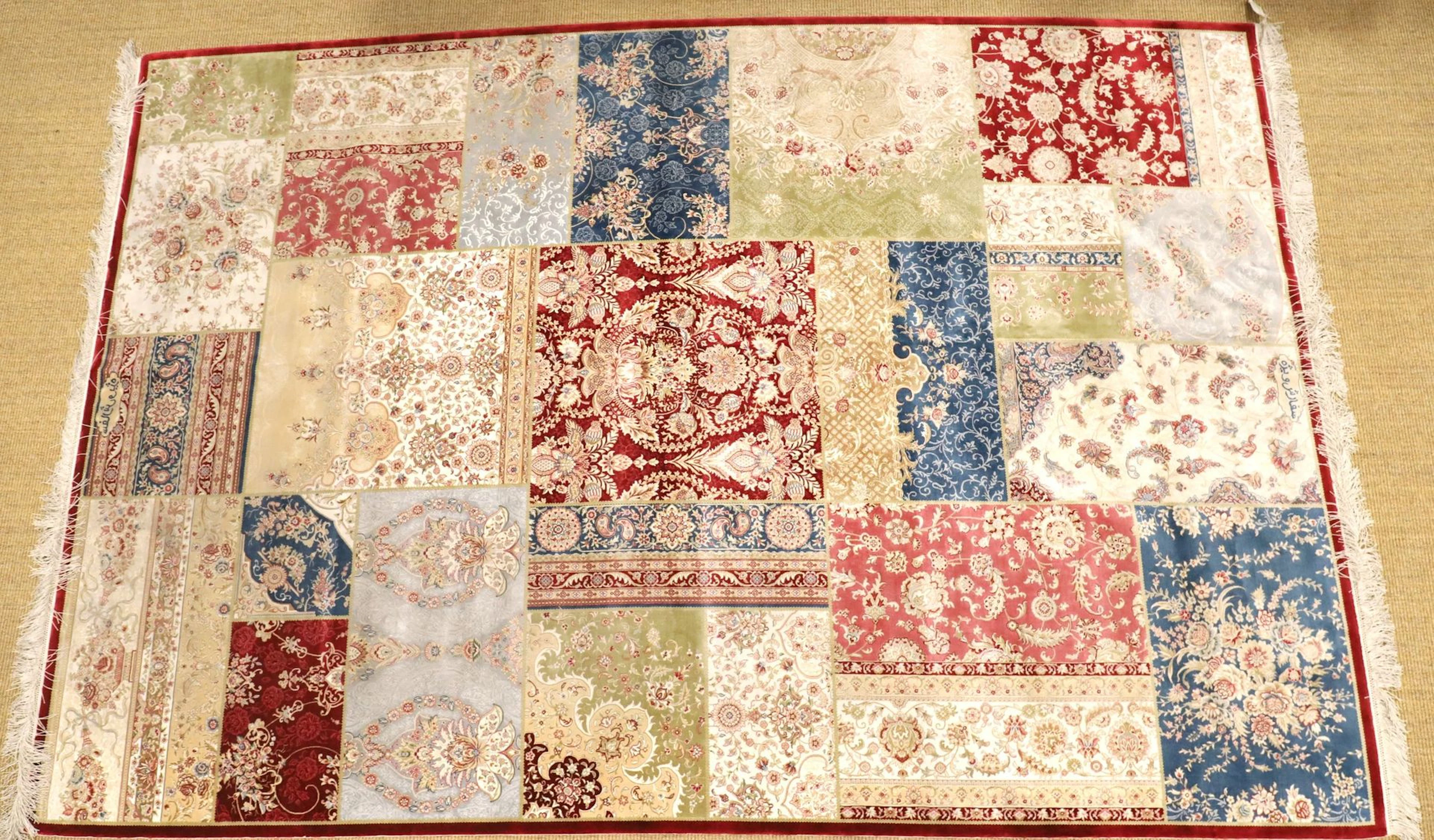VERY BEAUTIFUL MODERN GHOUM RUG, IRAN, 20th CENTURY - Lot 285