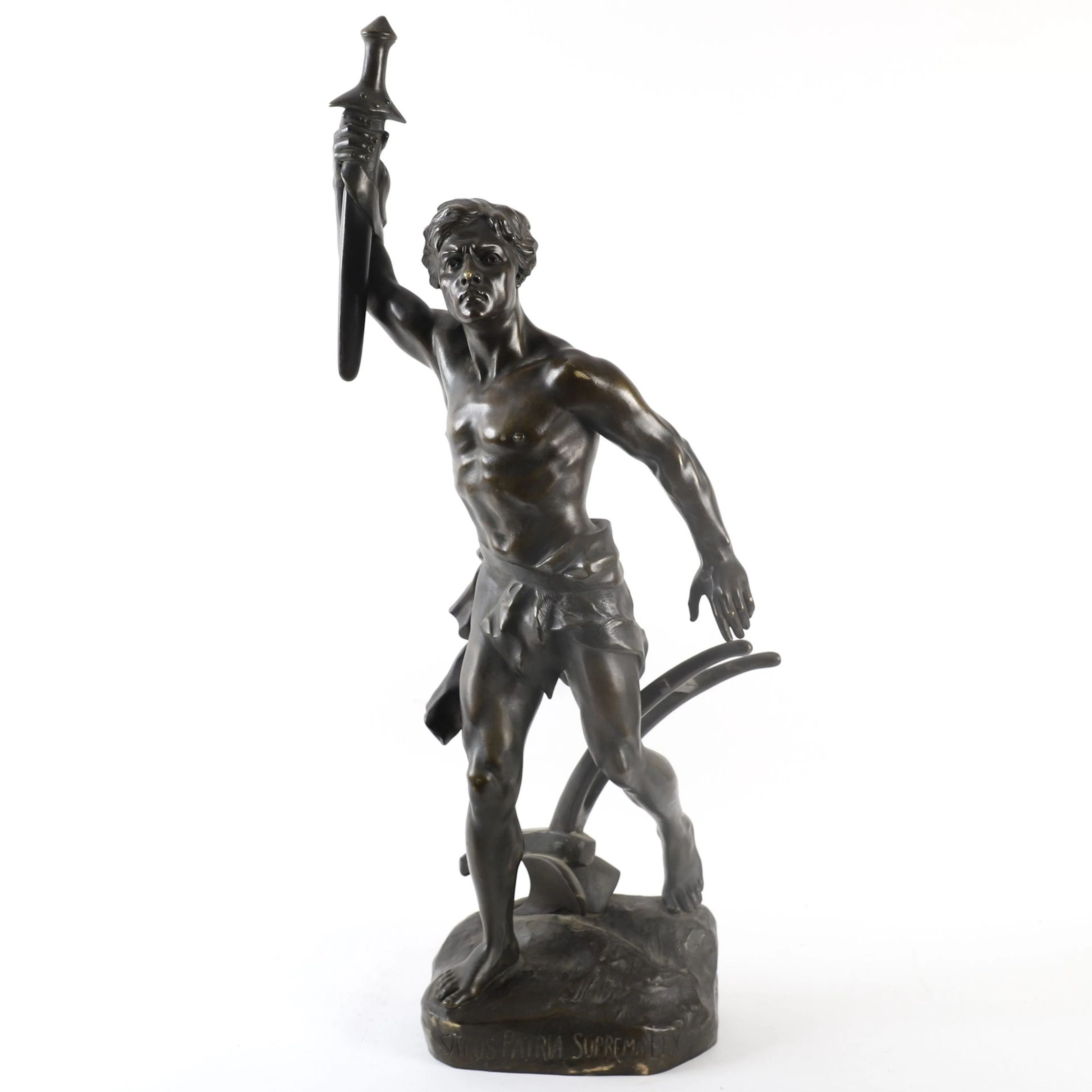 SCULPTURE "PATRIOTIC ALLEGORY" by Henri Désiré GAUQUIÉ (1858 - Lot 253
