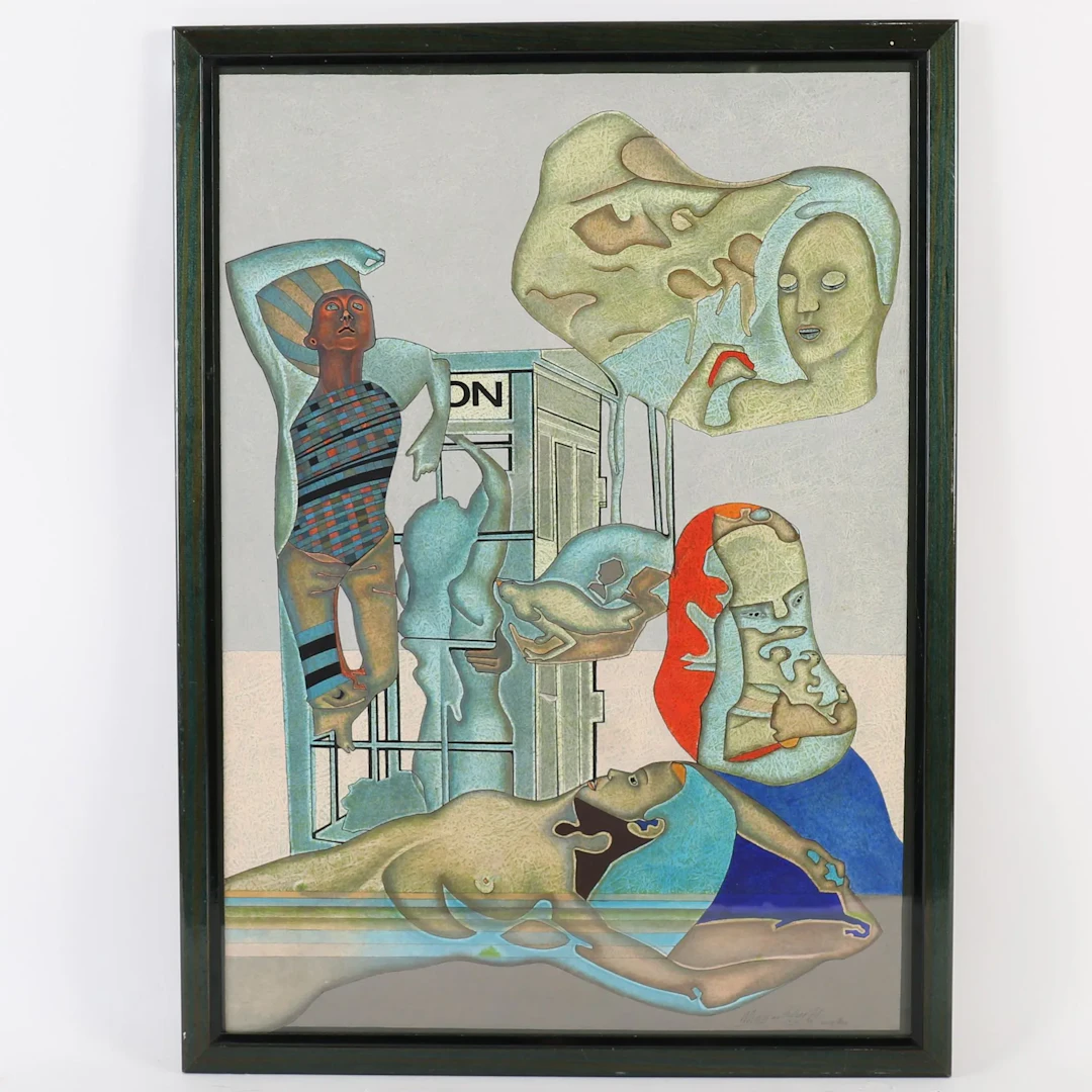 PAINTING "THE DREAM WITH THE S.O.S. PHONE" by Vladimir LIAGA - Lot 303