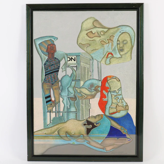 PAINTING "THE DREAM WITH THE S.O.S. PHONE" by Vladimir LIAGA - Lot 303