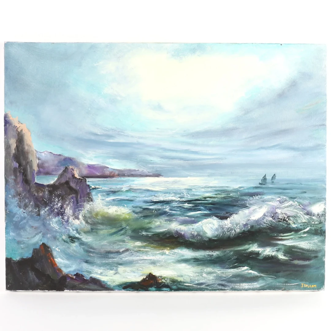 TABLEAU "MER AGITÉE" by Jackie MOLLOT, known as TOLLOM (XX-X - Lot 205