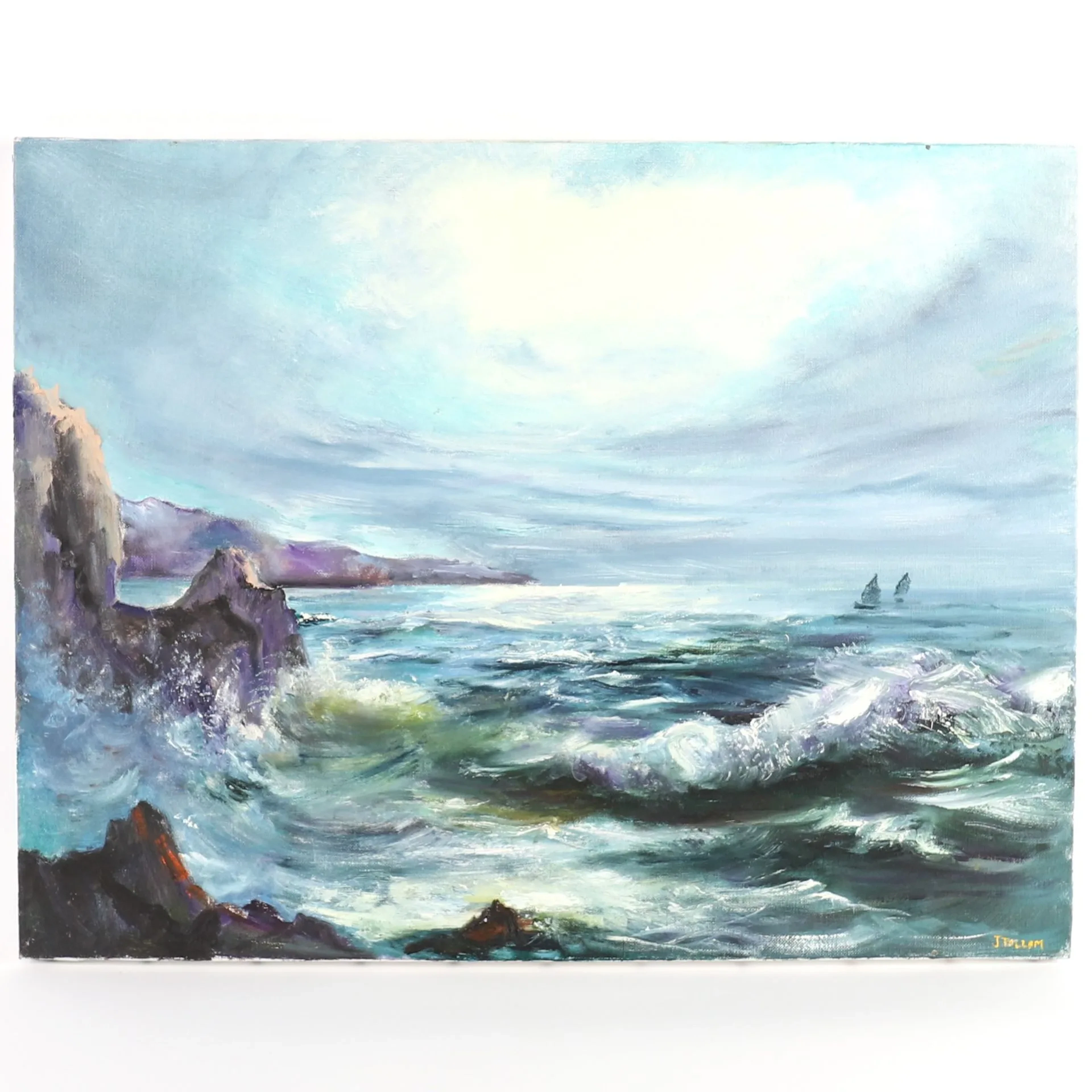 TABLEAU "MER AGITÉE" by Jackie MOLLOT, known as TOLLOM (XX-X - Lot 205