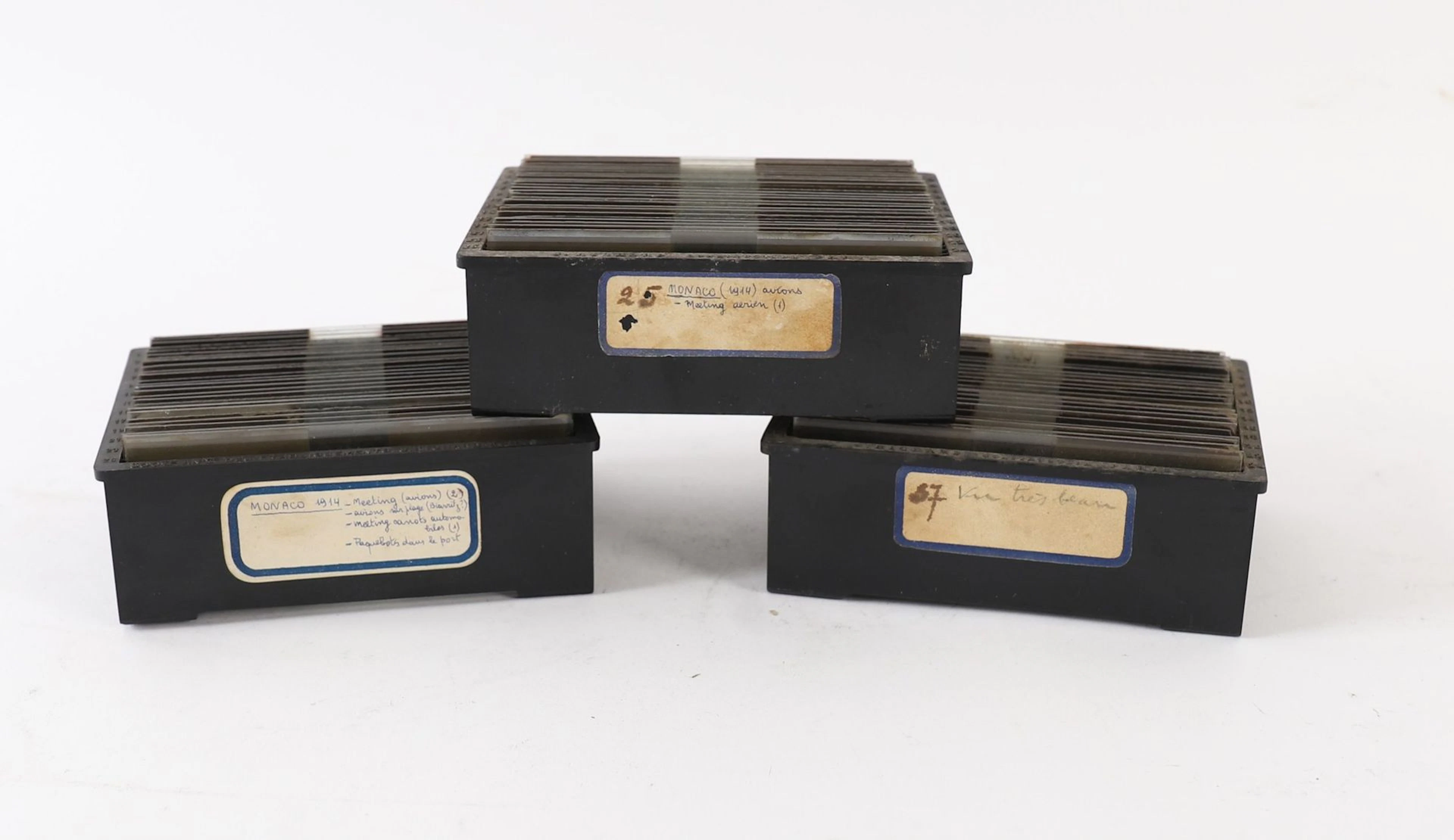 SET OF APPROXIMATELY 73 PLATES FROM THE 1914 MONACO AIR SHOW - Lot 45