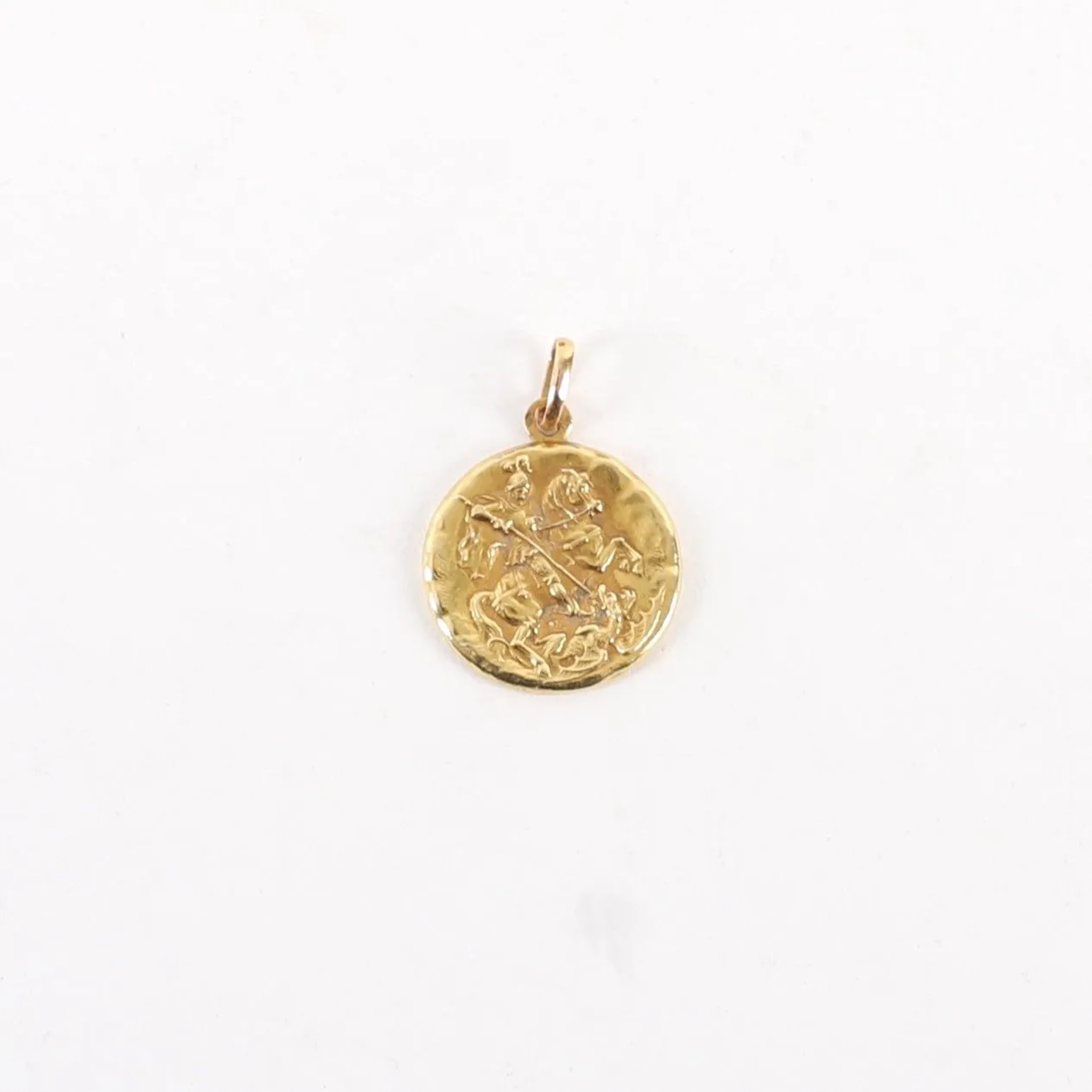 SMALL "SAINT GEORGE, IN TEMPESTATE SECURITAS" MEDAL IN YELLO - Lot 15