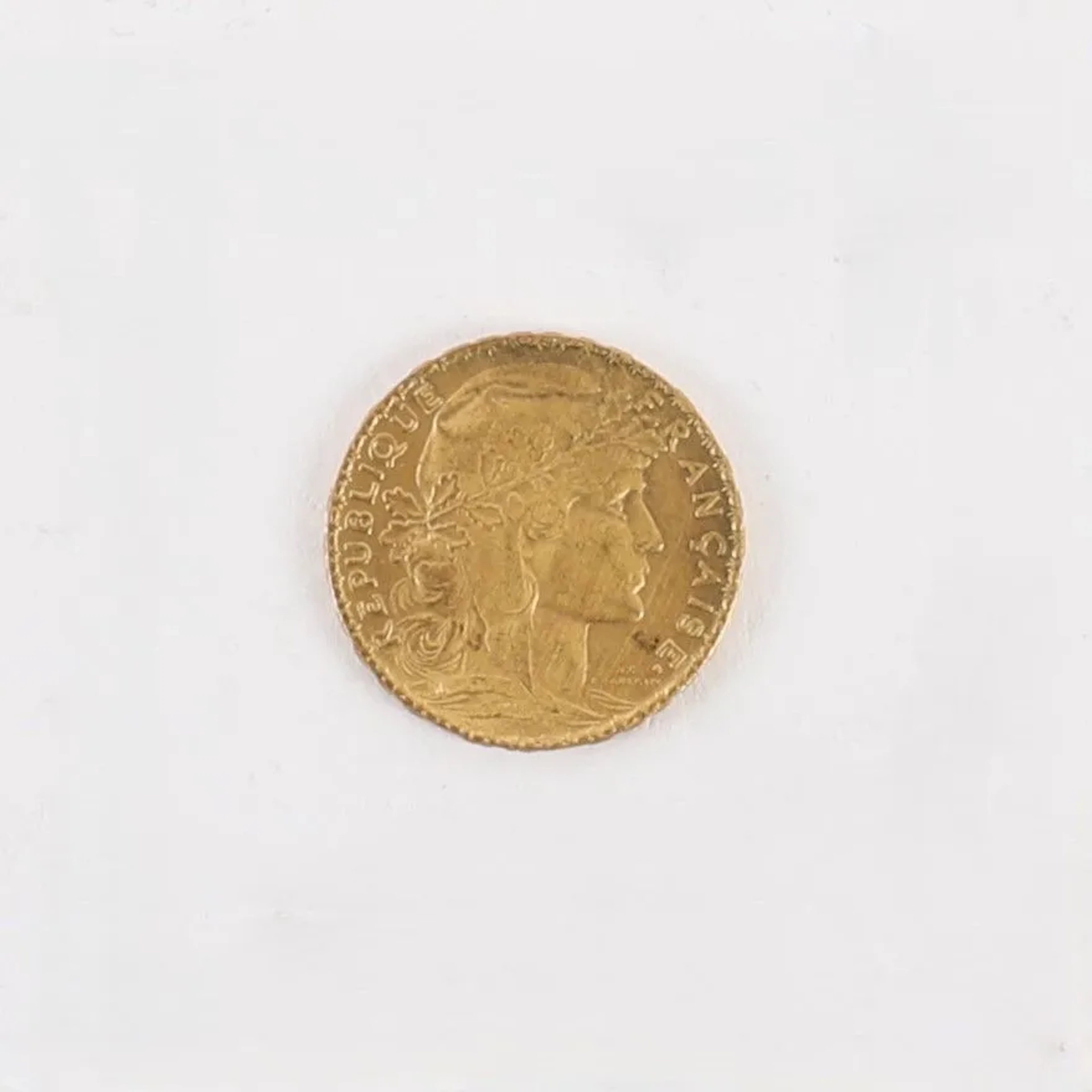 20-FRANC GOLD COIN WITH ROOSTER, 1907 - Lot 52