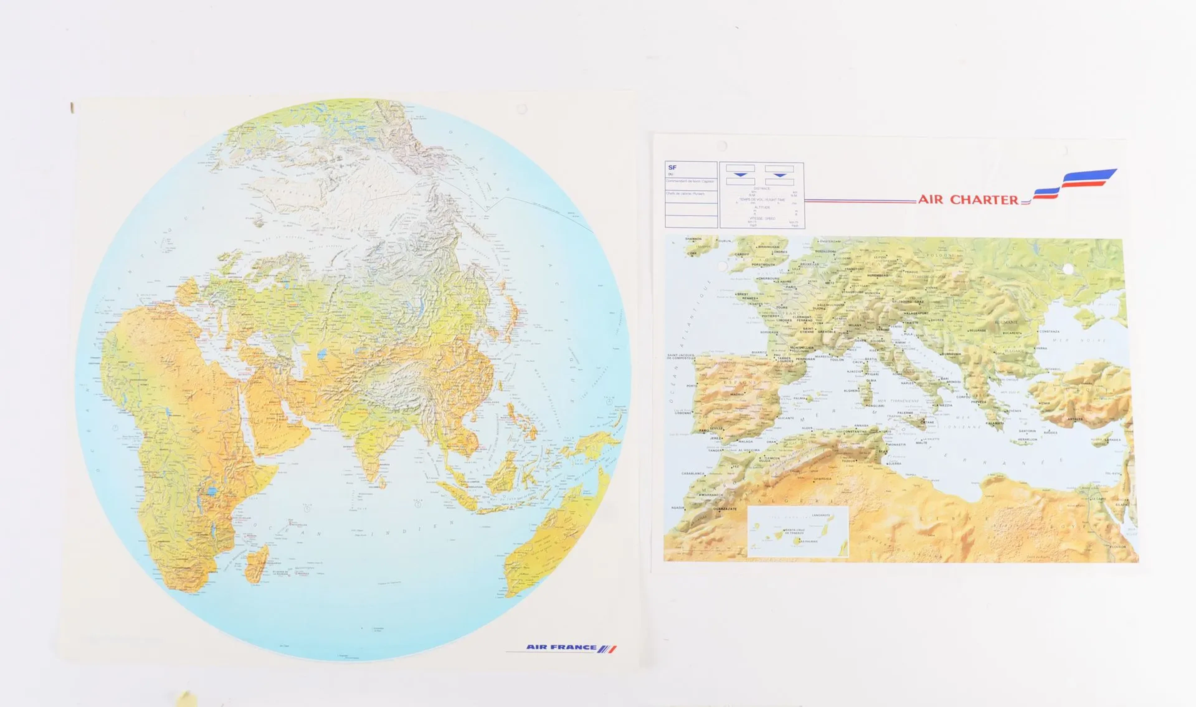 a pair of rare virgin air france posters - Lot 141