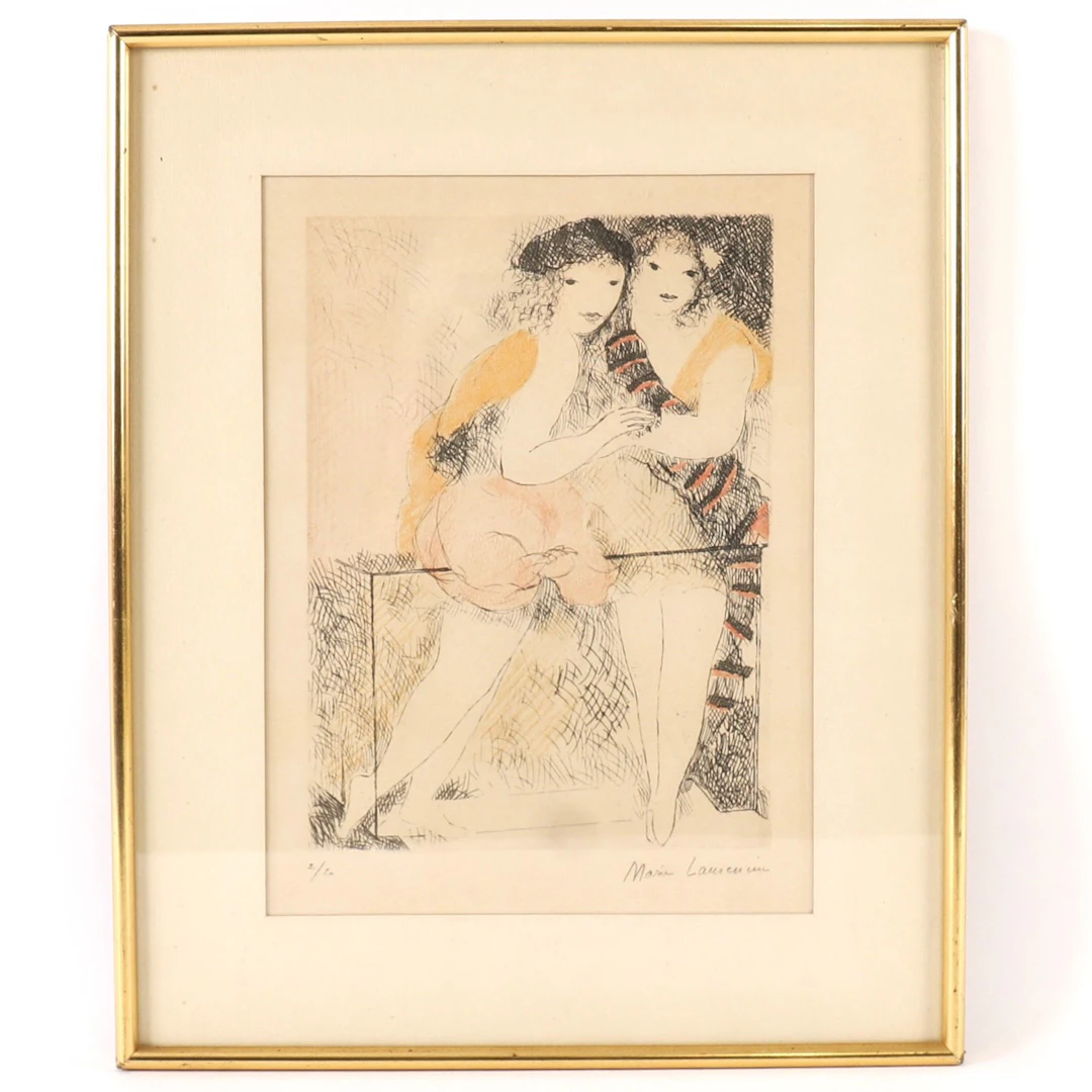 PAINTING "YOUNG GIRLS ON THE BALCONY" after Marie LAURENCIN - Lot 118