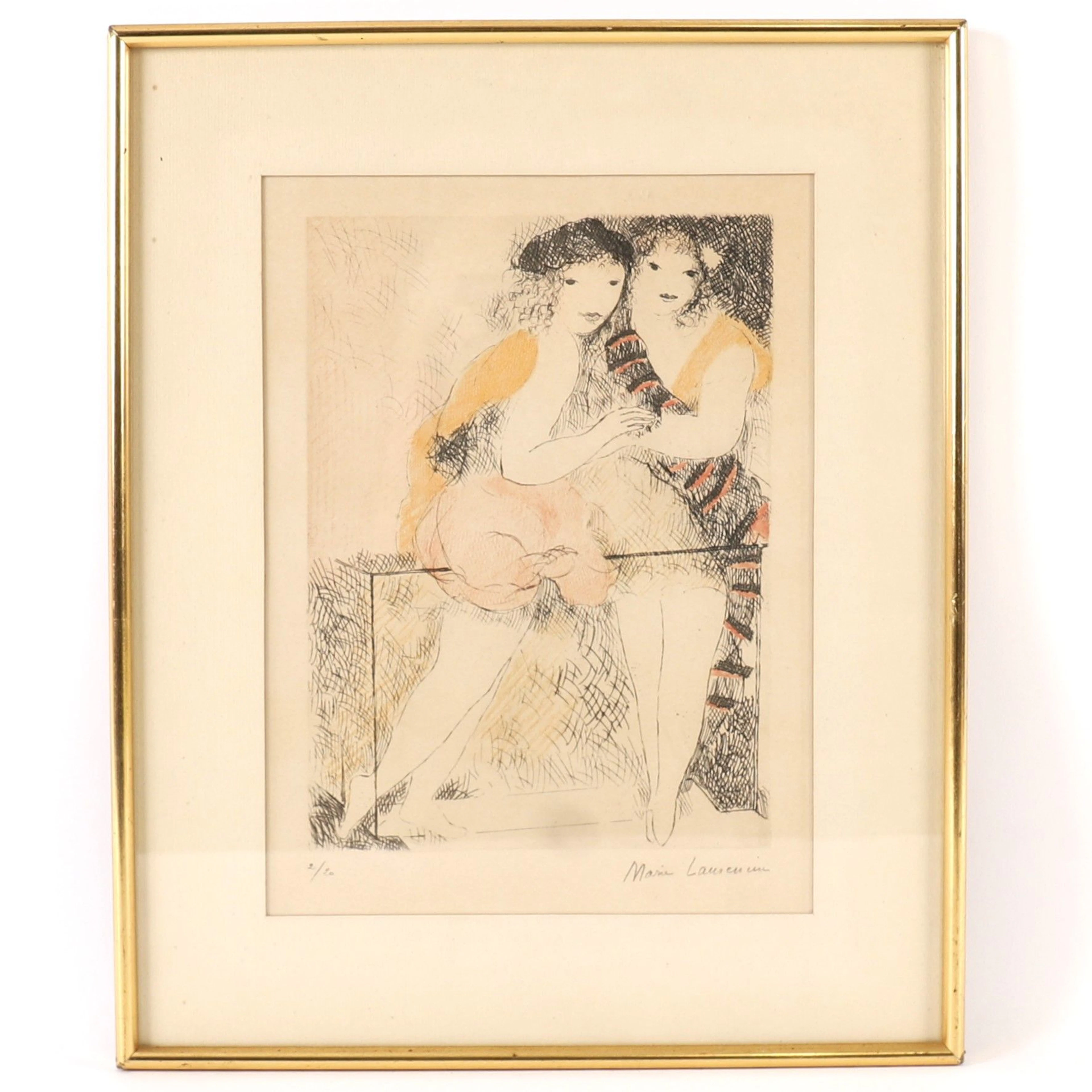 PAINTING "YOUNG GIRLS ON THE BALCONY" after Marie LAURENCIN - Lot 118
