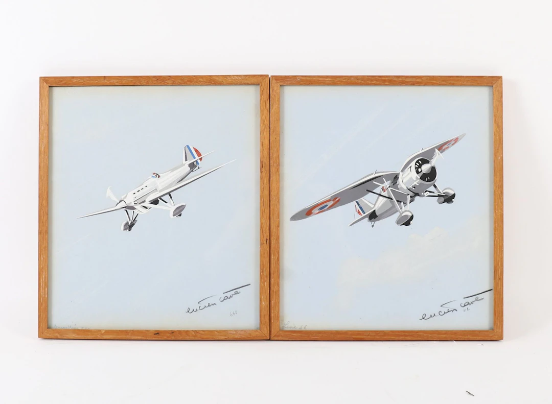 PAIR OF PAINTINGS, "LOIRE 46-SINGLE-SEAT FIGHTER" AND "DEWOI - Lot 145