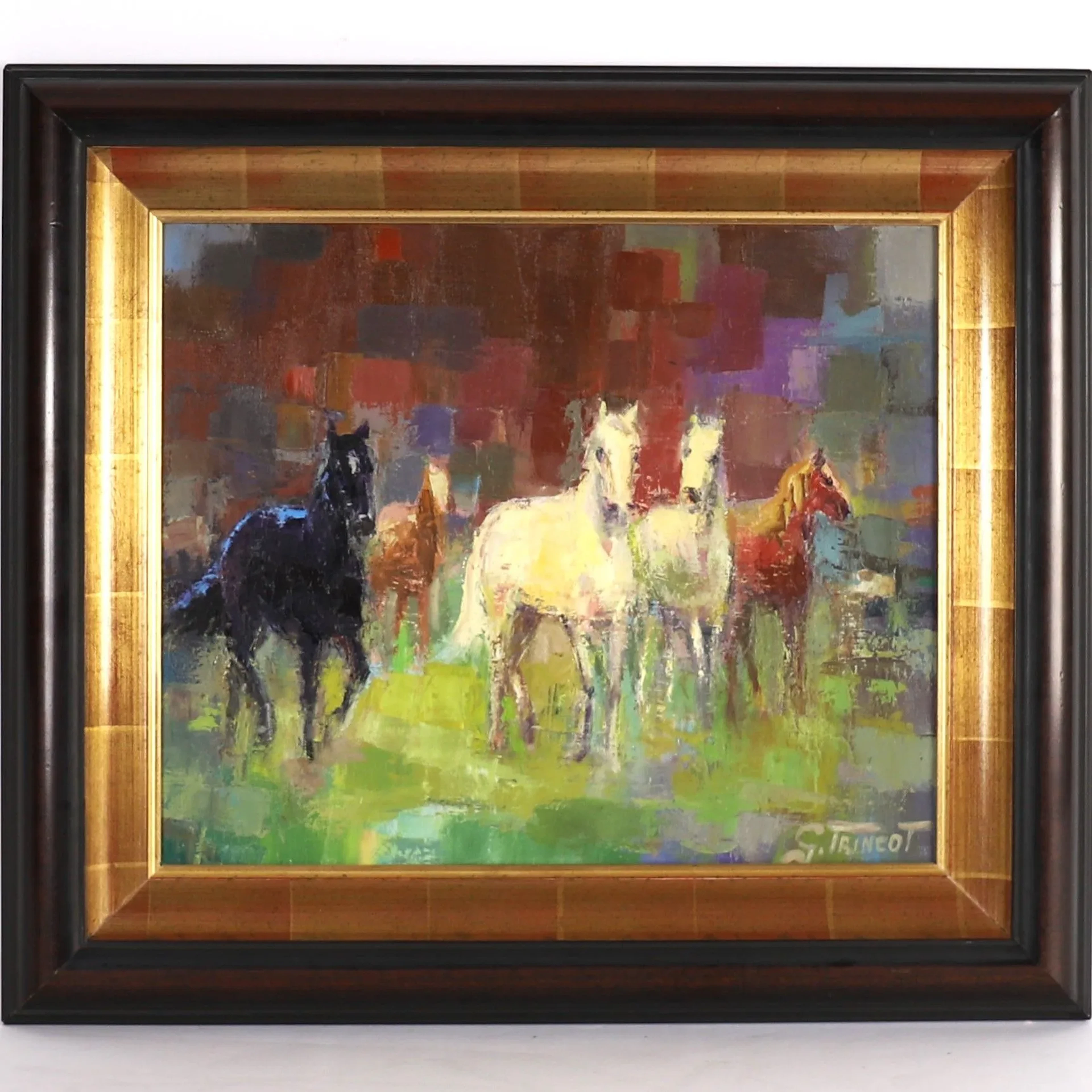 TABLEAU "LES CHEVEAUX" by Georges TRINCOT (1921-2005) - Lot 114
