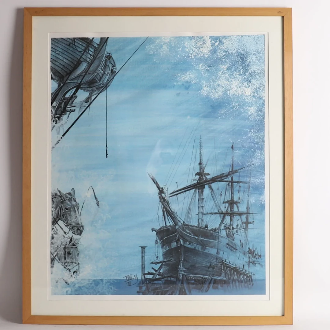TABLEAU "ICEBERGS" by Jean-Daniel LAMY (1968) - Lot 182