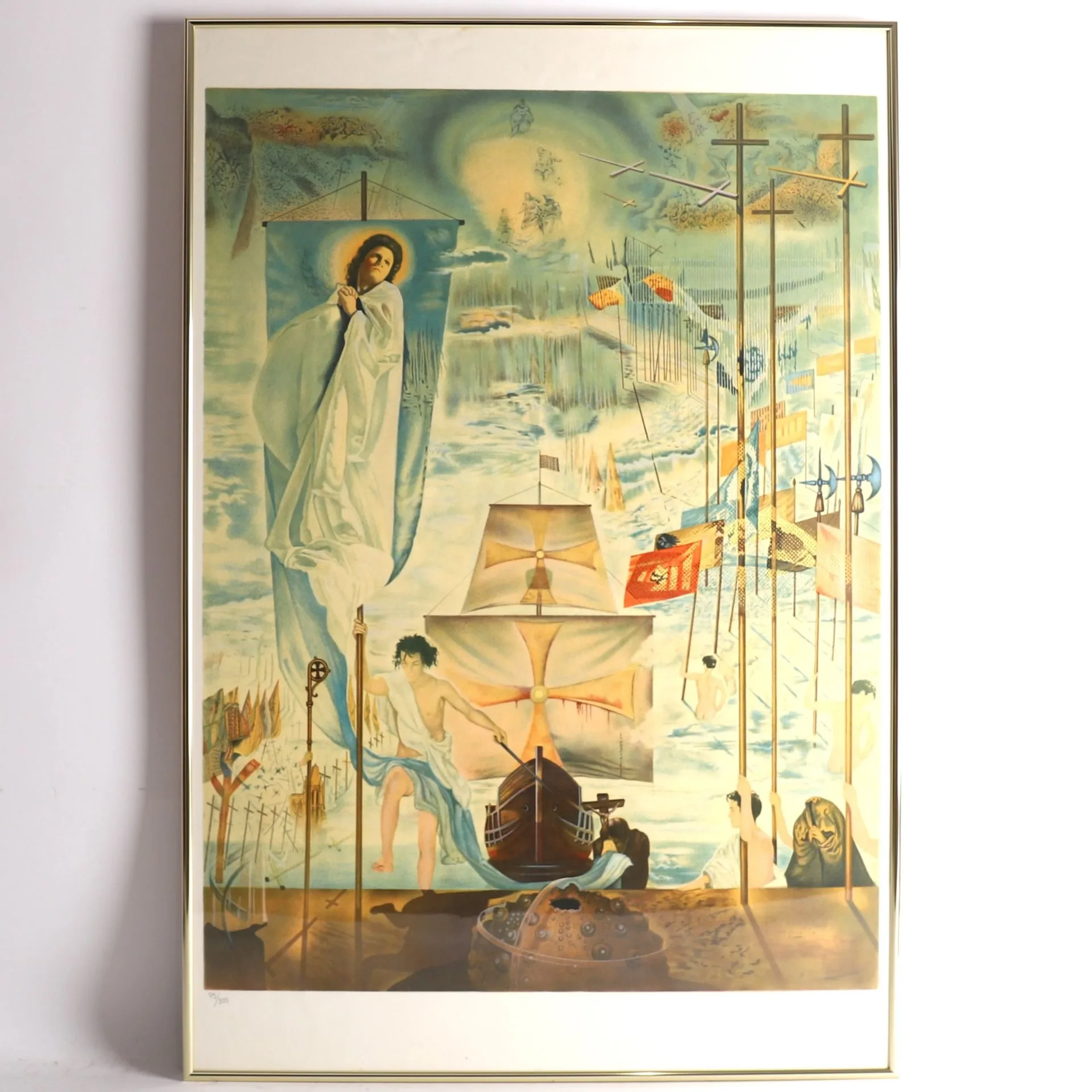LITHOGRAPHY "LA DÉCOUVERTE DE L'AMÉRIQUE" after Salvador DAL - Lot 276