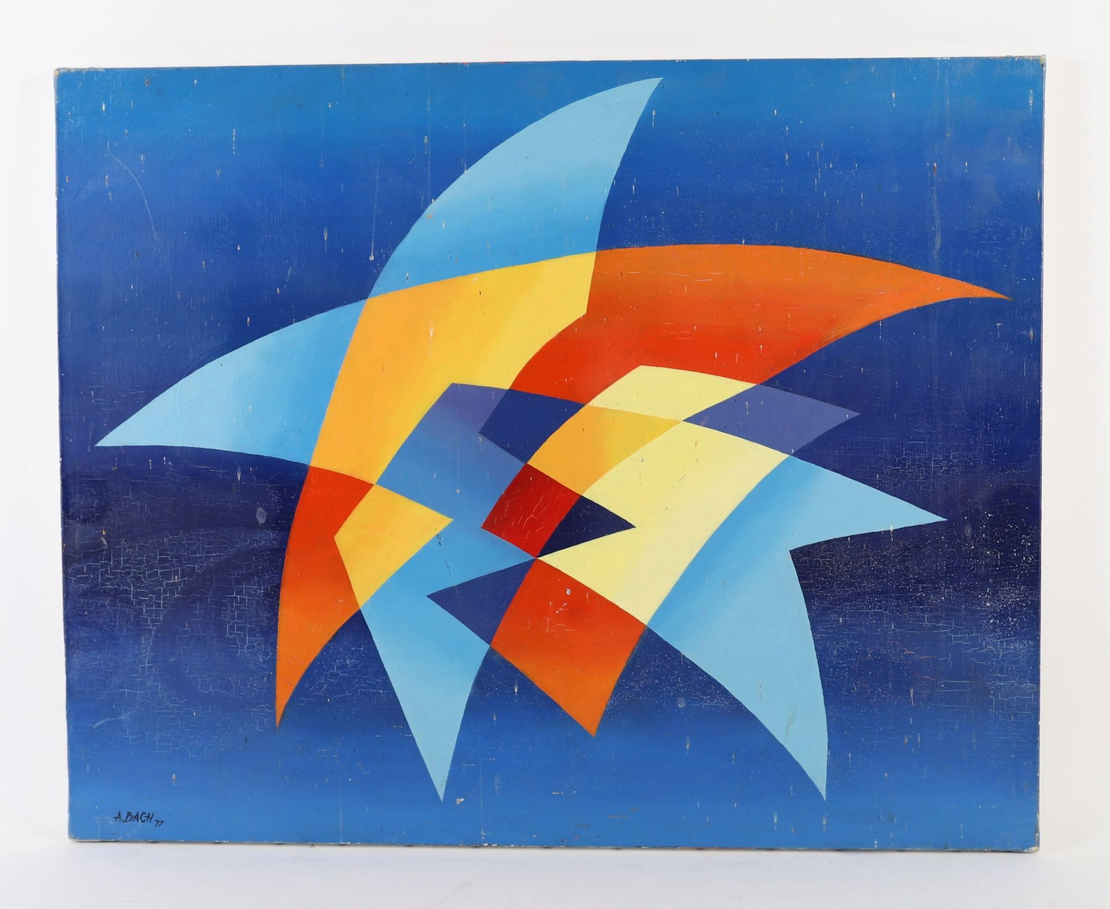 PAINTING "ABSTRACTION" by André BACK (XX) - Lot 316