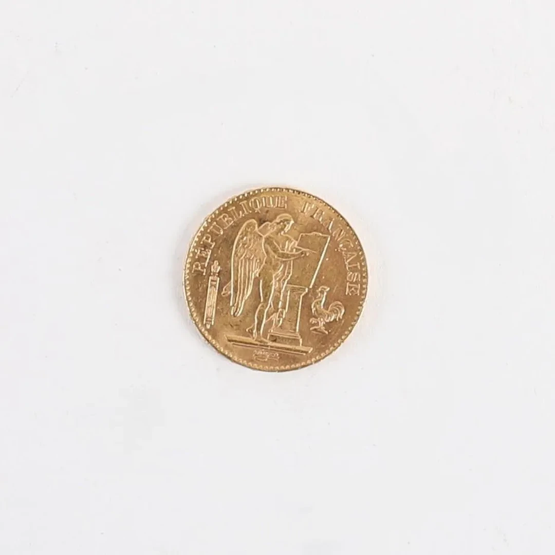 20-FRANC GOLD COIN, GENIUS, THIRD REPUBLIC, 1898 - Lot 82