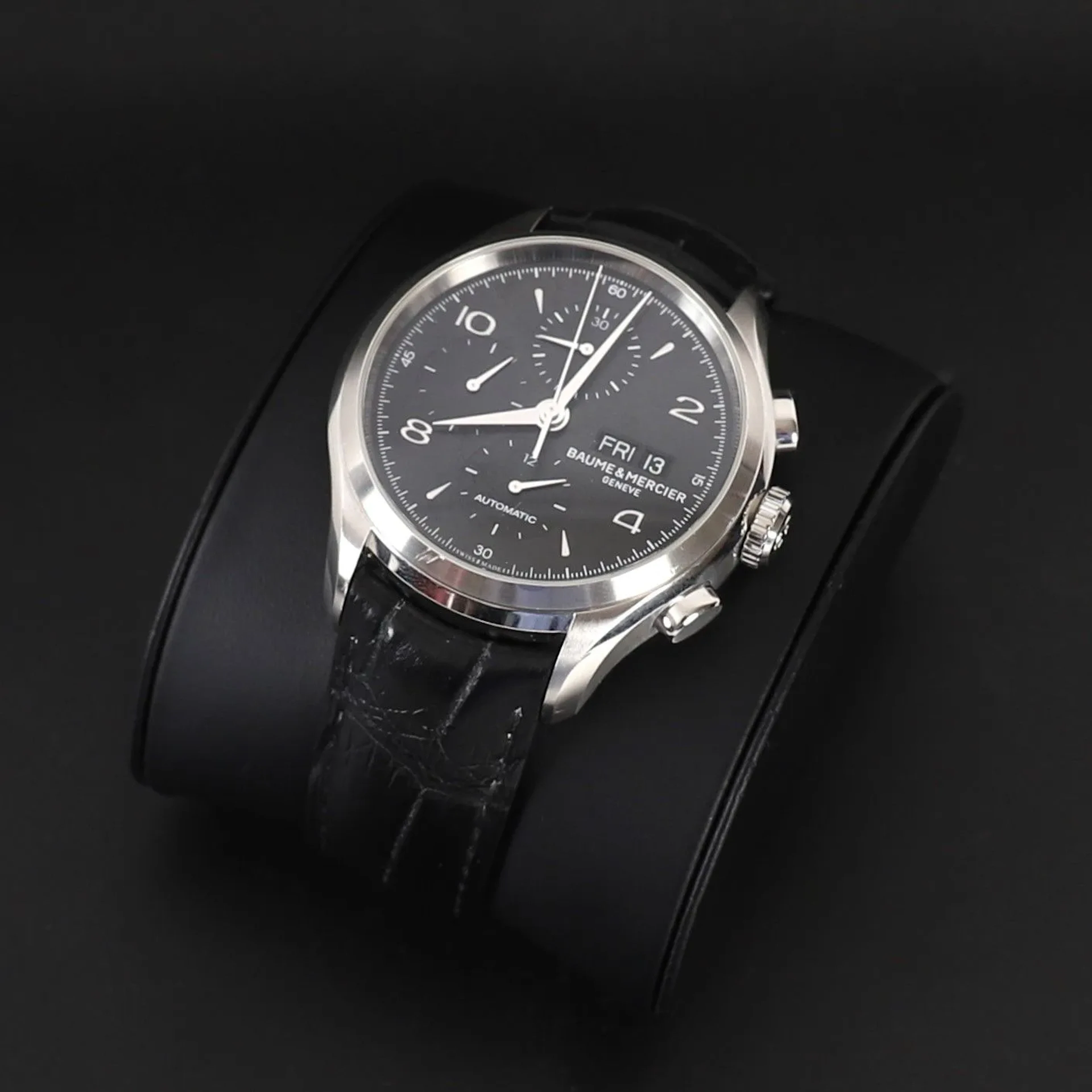 BAUME MERCIER "CLIFTON CHRONOGRAPH BLACK DIAL" MEN'S WATCH - Lot 4