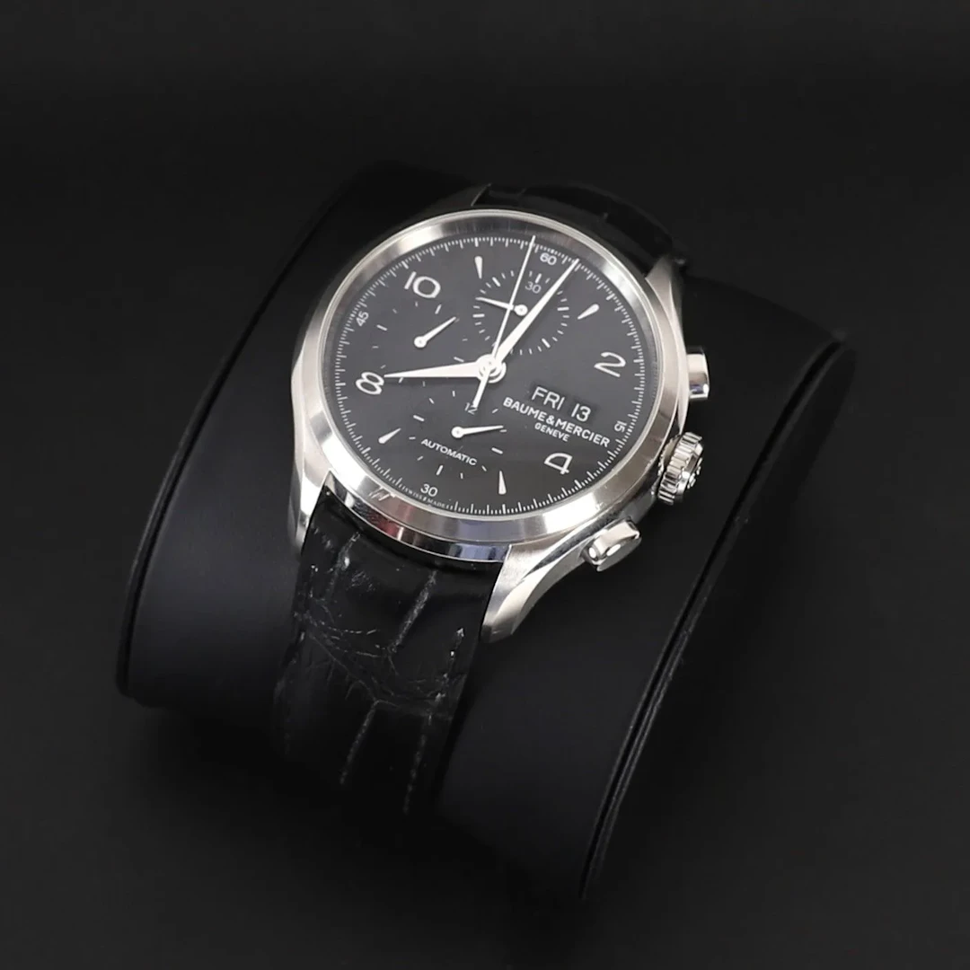 BAUME MERCIER "CLIFTON CHRONOGRAPH BLACK DIAL" MEN'S WATCH - Lot 4