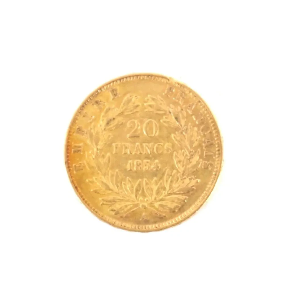 20 FRANCS NAPOLEON III GOLD COIN, 1854 - Lot 66
