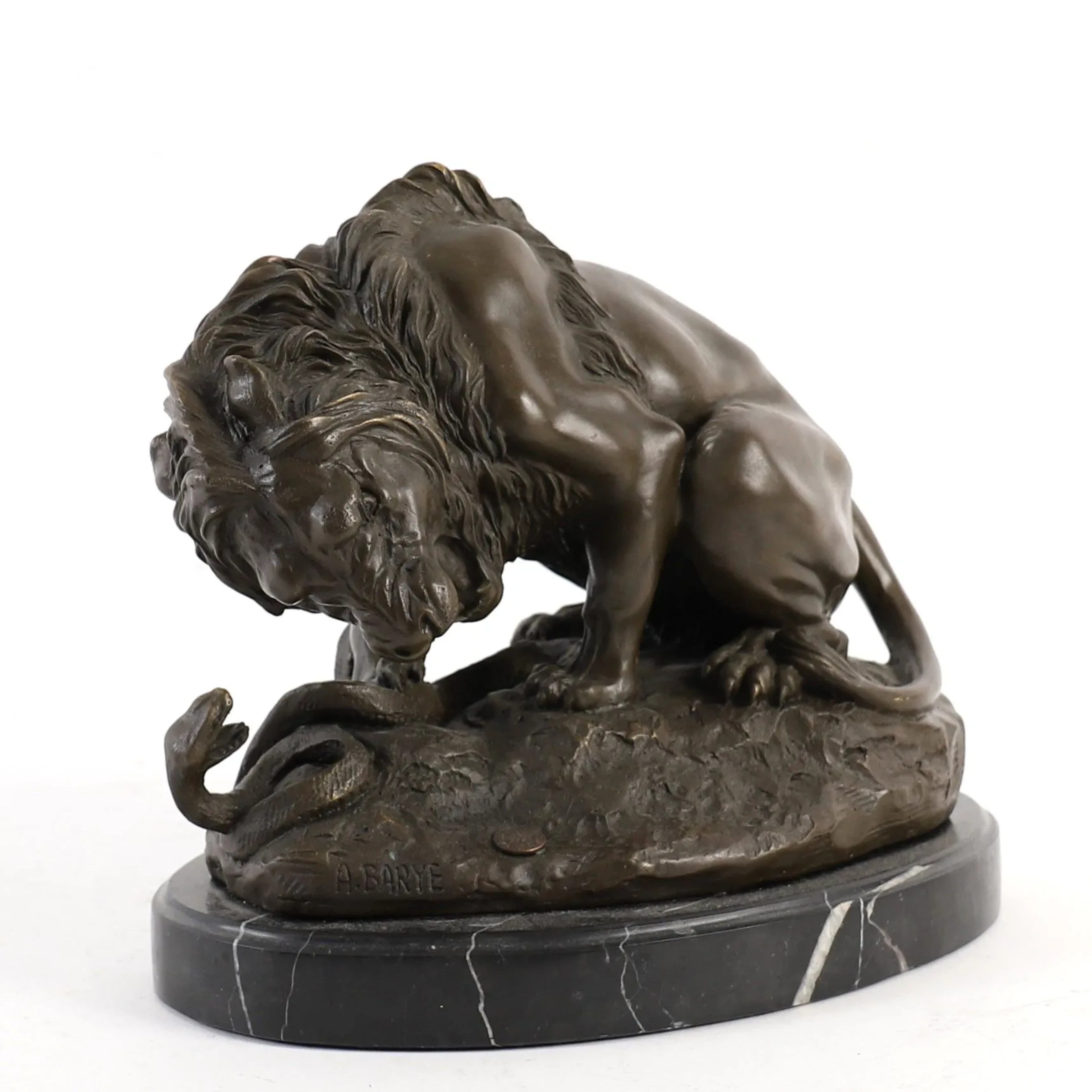SCULPTURE "LION WITH A SNAKE, KNOWN AS THE 'LION OF THE TUIL - Lot 257