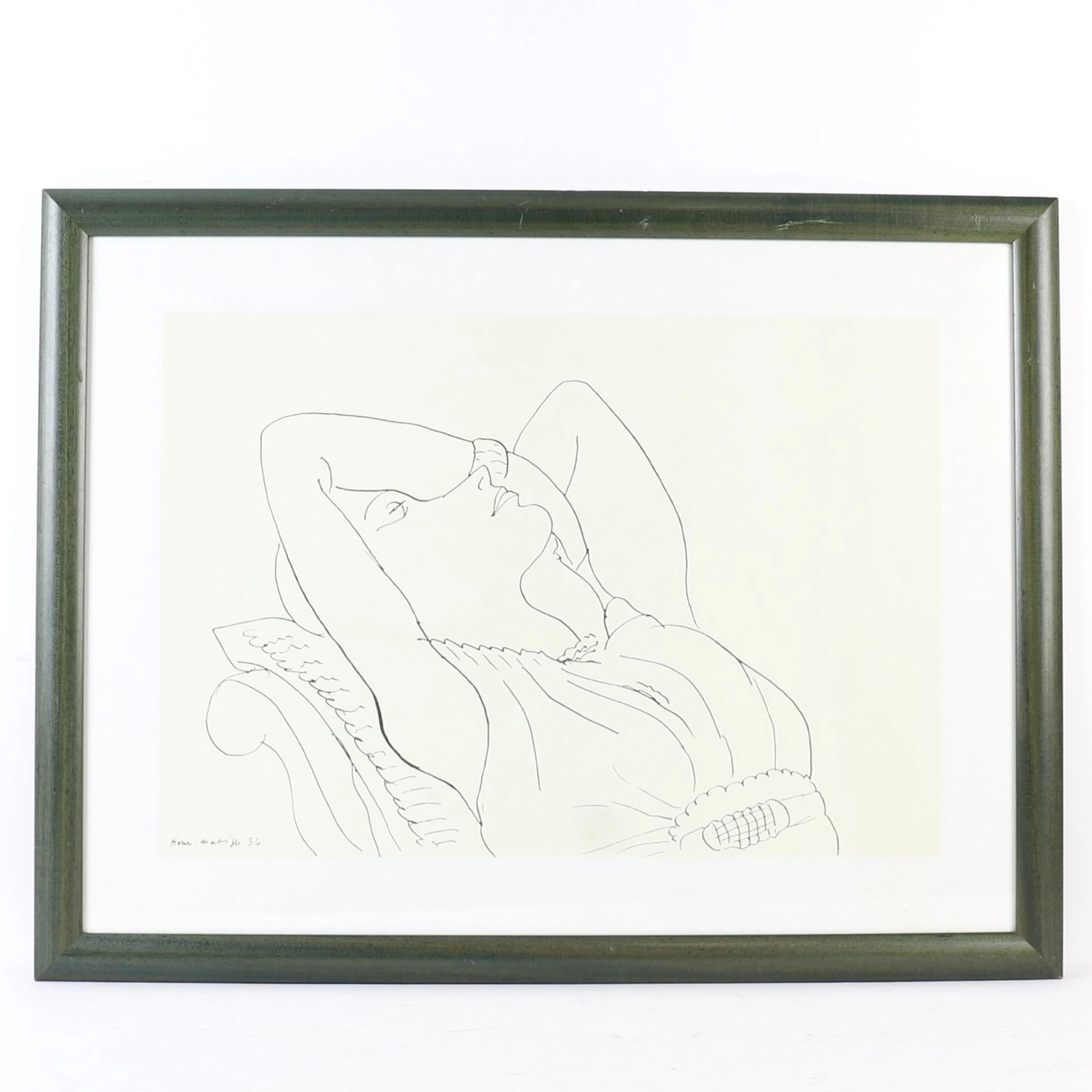 PAINTING "WOMAN AT REST" after Henri MATISSE (1869–1954) - Lot 125