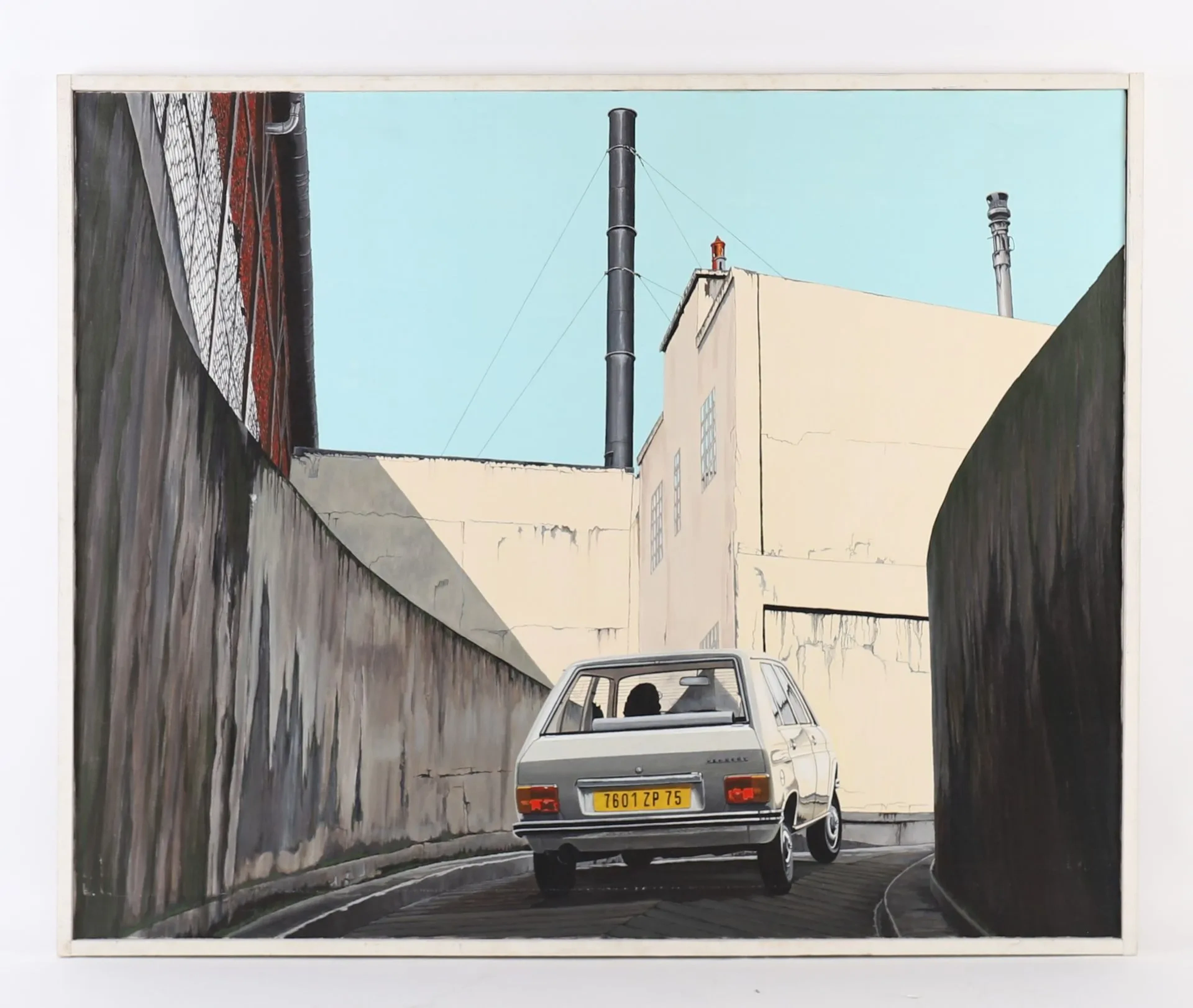 INTERESTING PAINTING "PEUGEOT 104, PARIS" by François BRICQ - Lot 234