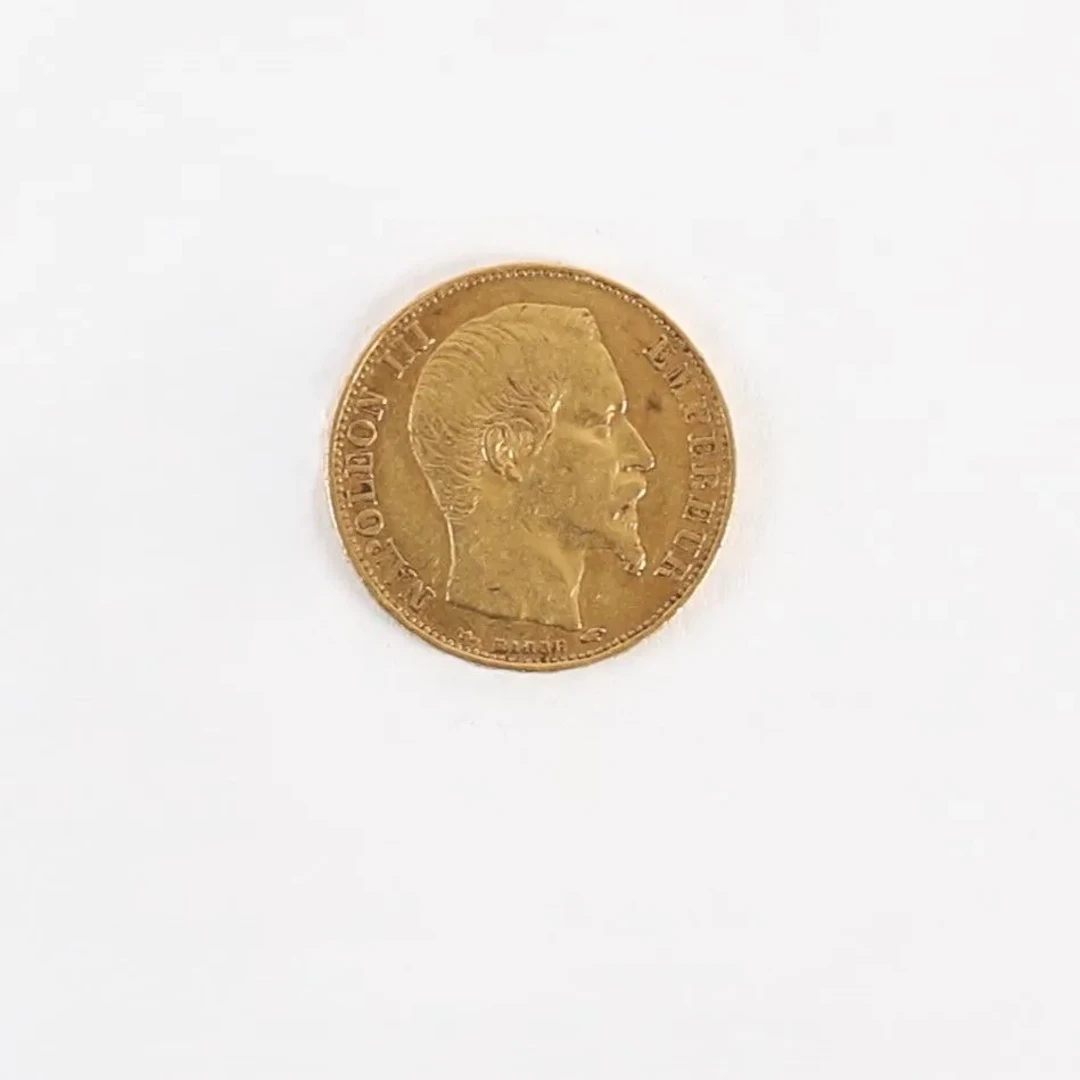 20 FRANCS NAPOLEON III GOLD COIN, 1855 - Lot 68
