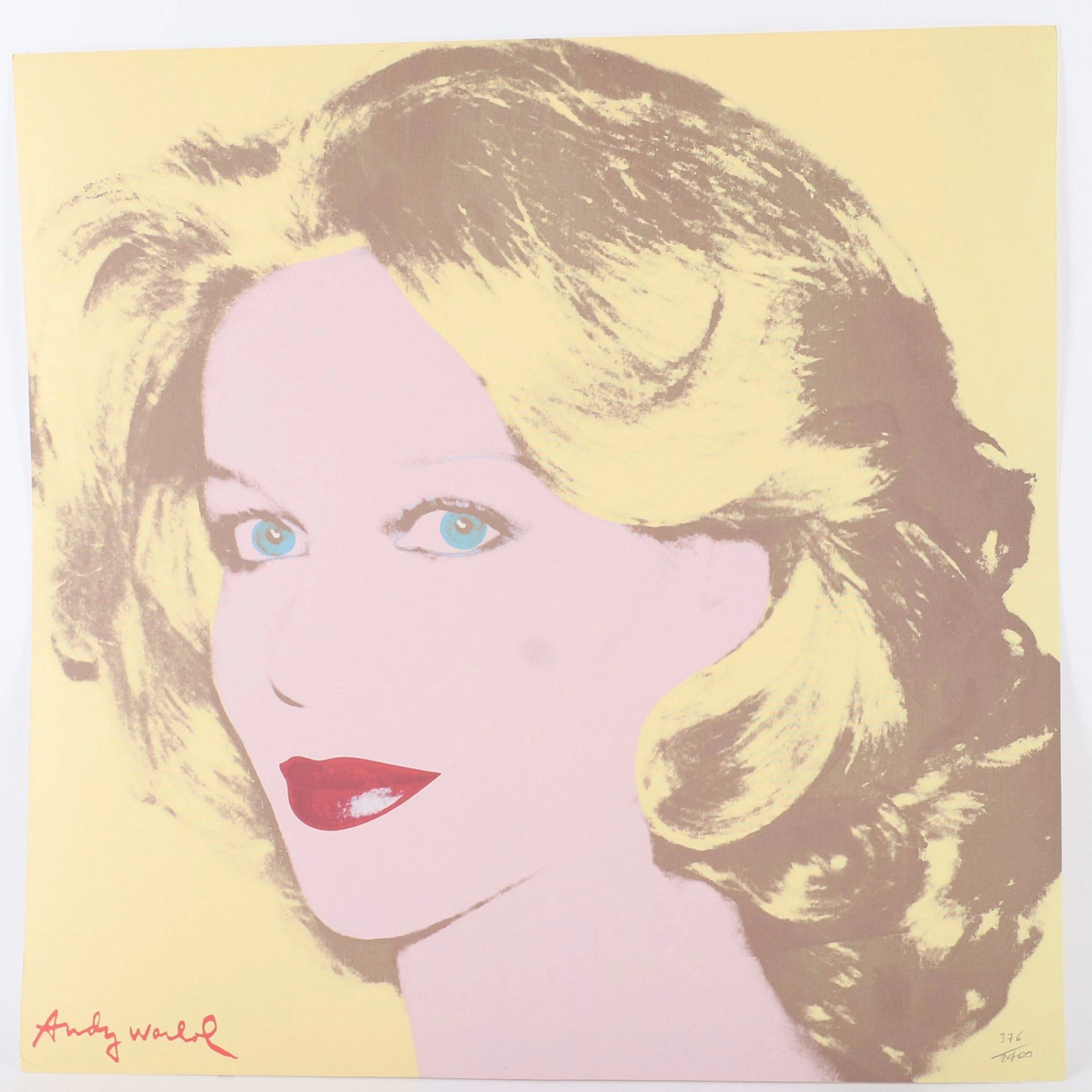 BASED ON A "LYNN WYATT" LITHOGRAPH by Andy WARHOL (1928–1987 - Lot 193