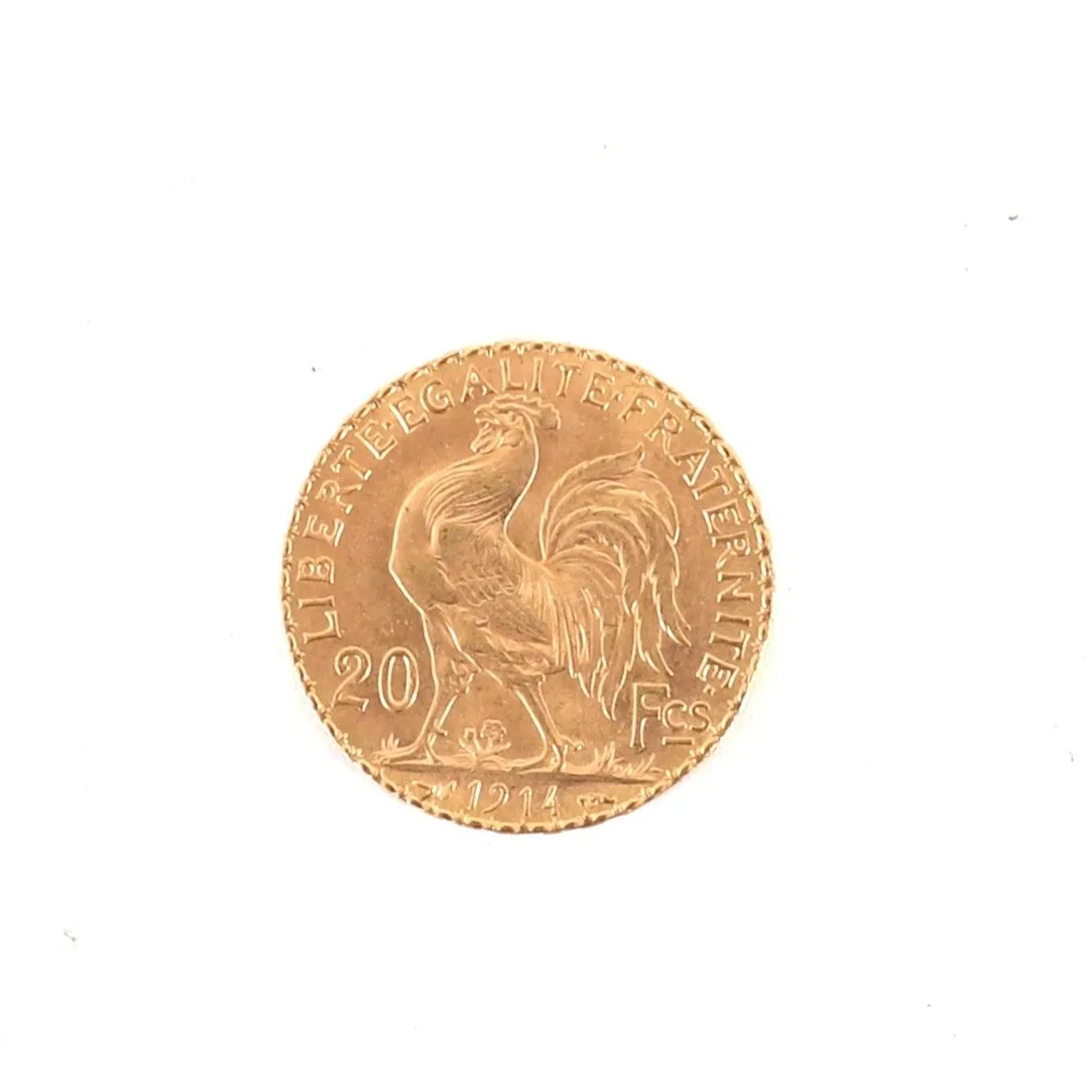 1914 20-FRANC GOLD COIN WITH ROOSTER - Lot 62
