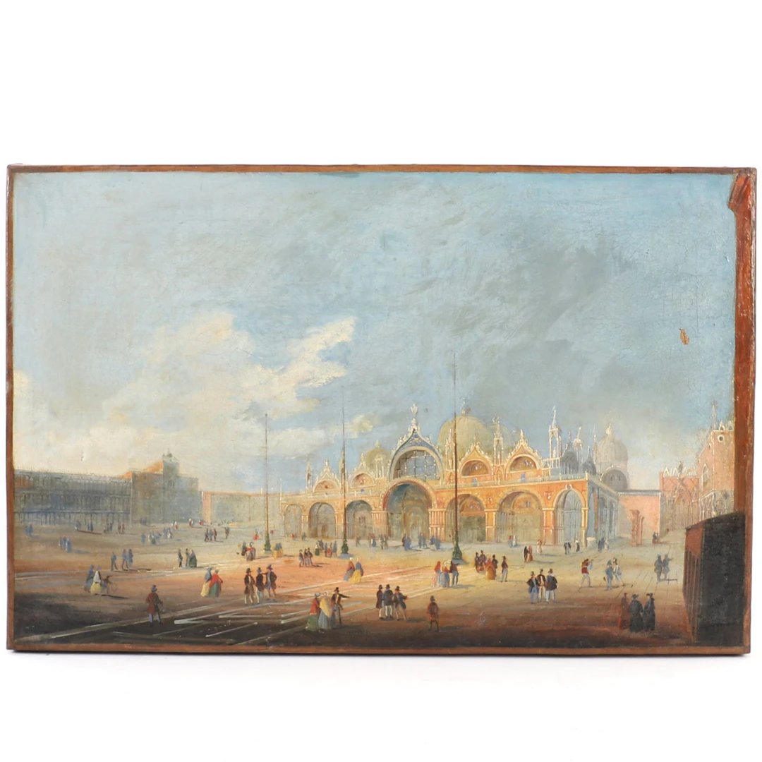 BEAUTIFUL PAINTING "ST. MARK'S SQUARE AND THE BASILICA" VENE - Lot 290