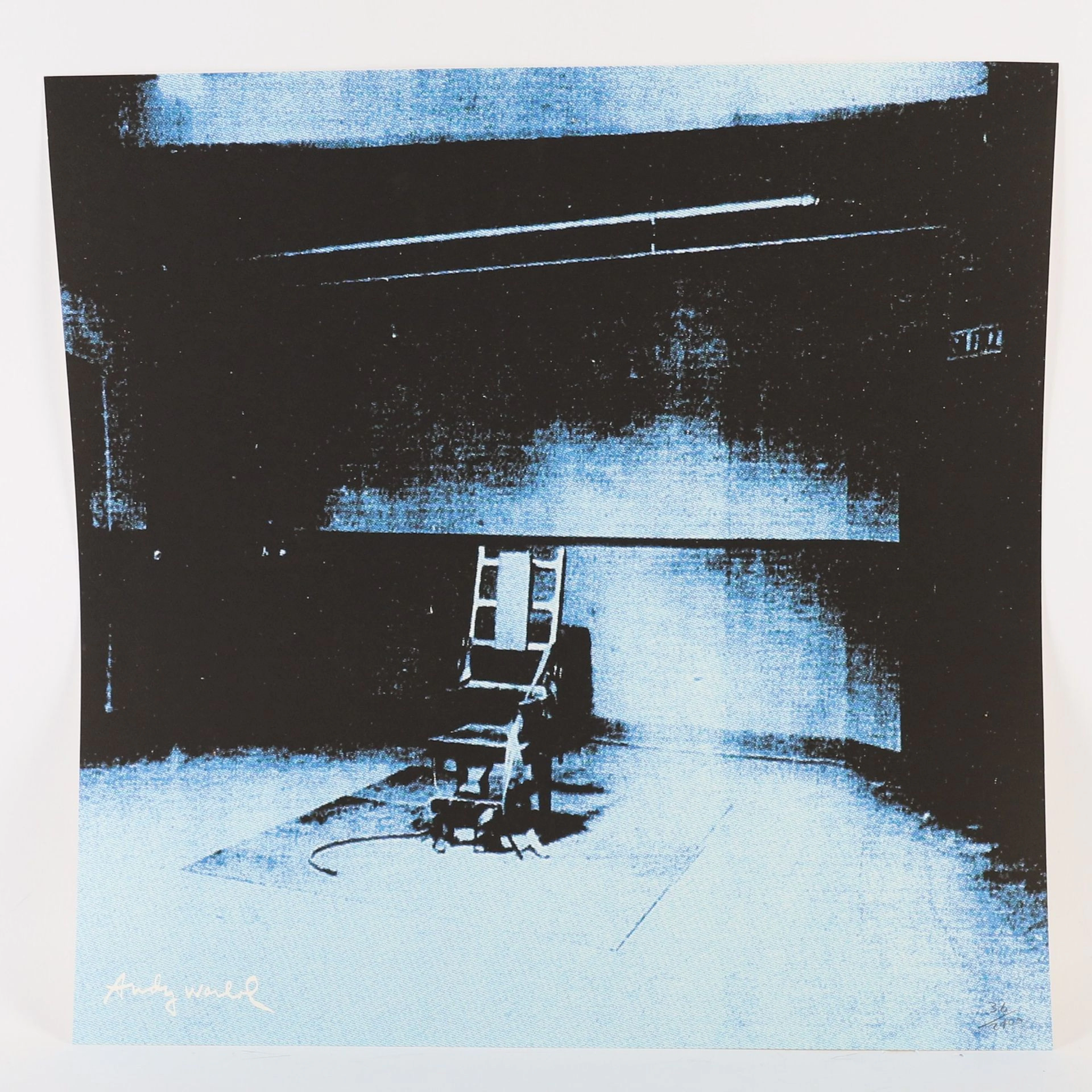 BASED ON AN "ELECTRIC CHAIR" LITHOGRAPH BY Andy WARHOL (1928 - Lot 255